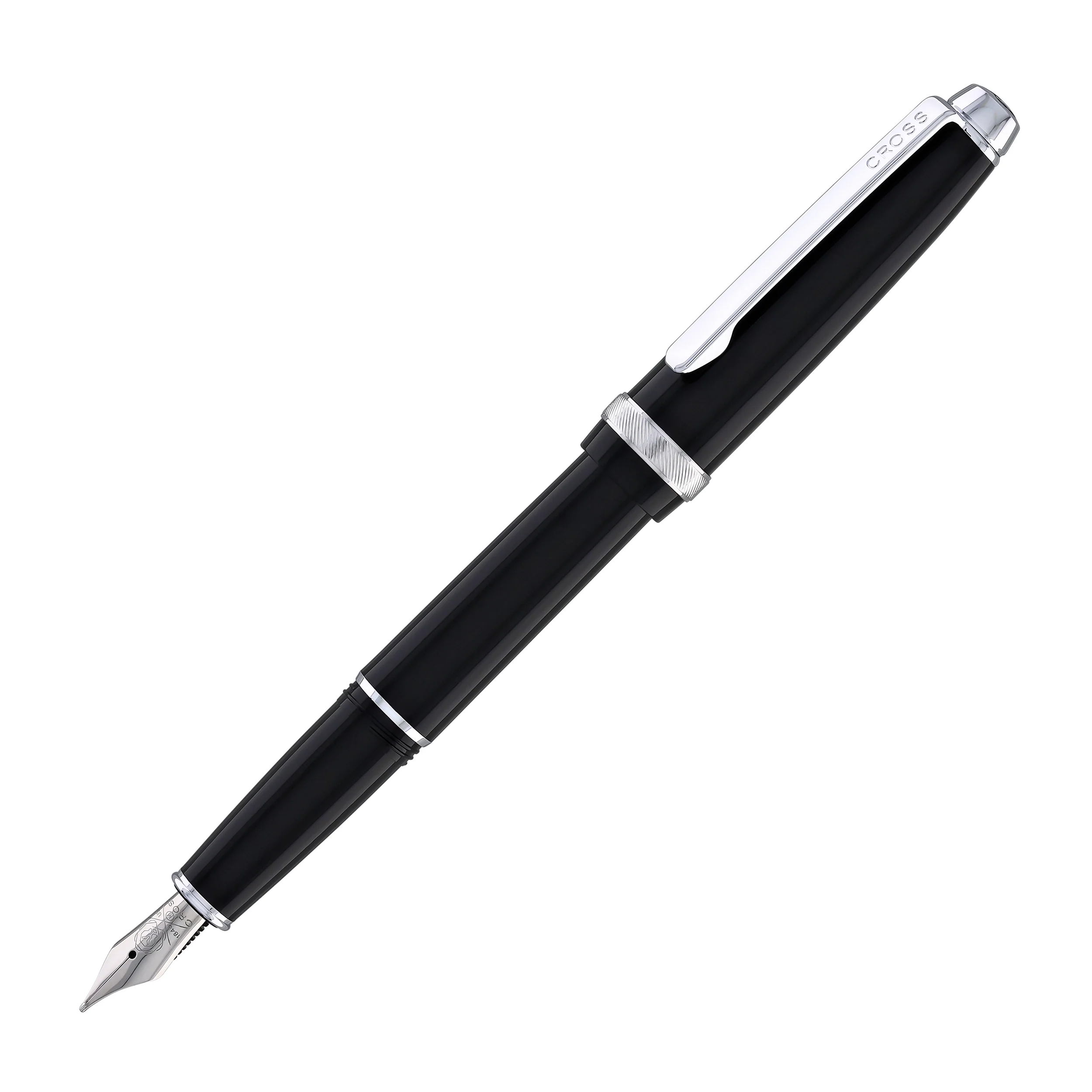 3282-cross-lume-fountain-pen-in-obsidian-black-with-polished-chrome-appointments-medium-nib-4.webp Cross Lume Fountain Pen in Obsidian Black with Polished Chrome Appointments - Medium Nib