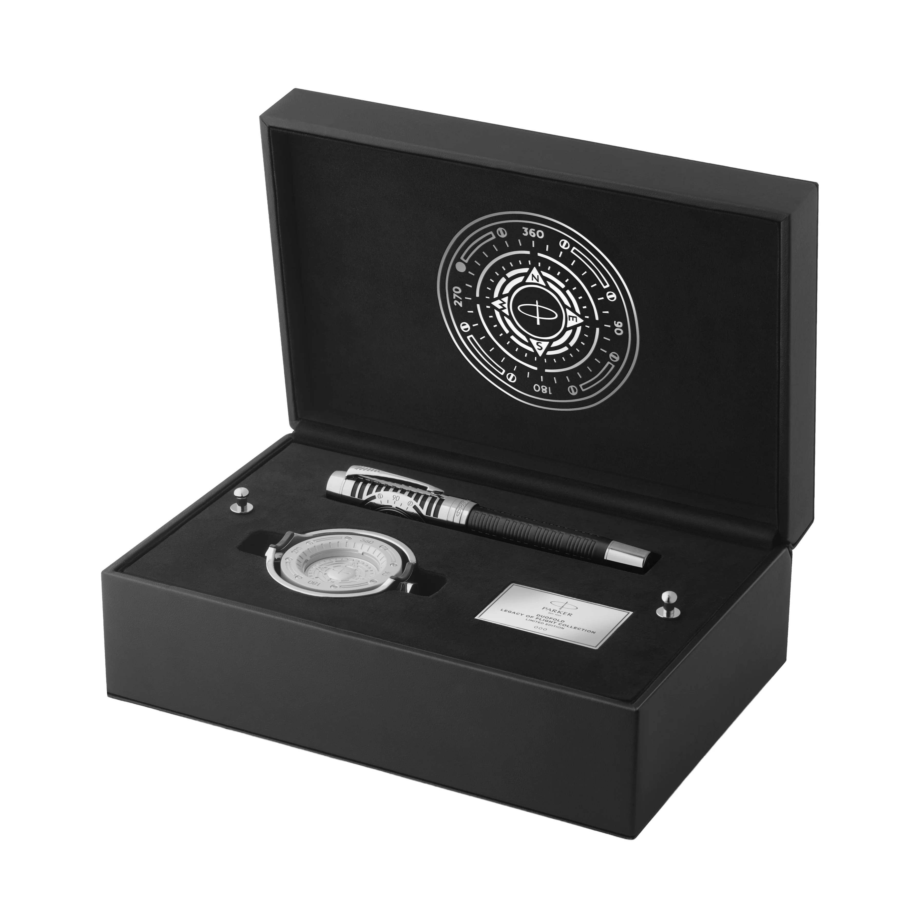 3342-parker-duofold-legacy-of-flight-fountain-pen-in-matte-black-with-palladium-trim-18k-gold-11.webp Parker Duofold Legacy of Flight Fountain Pen in Matte Black with Palladium Trim - 18K Gold