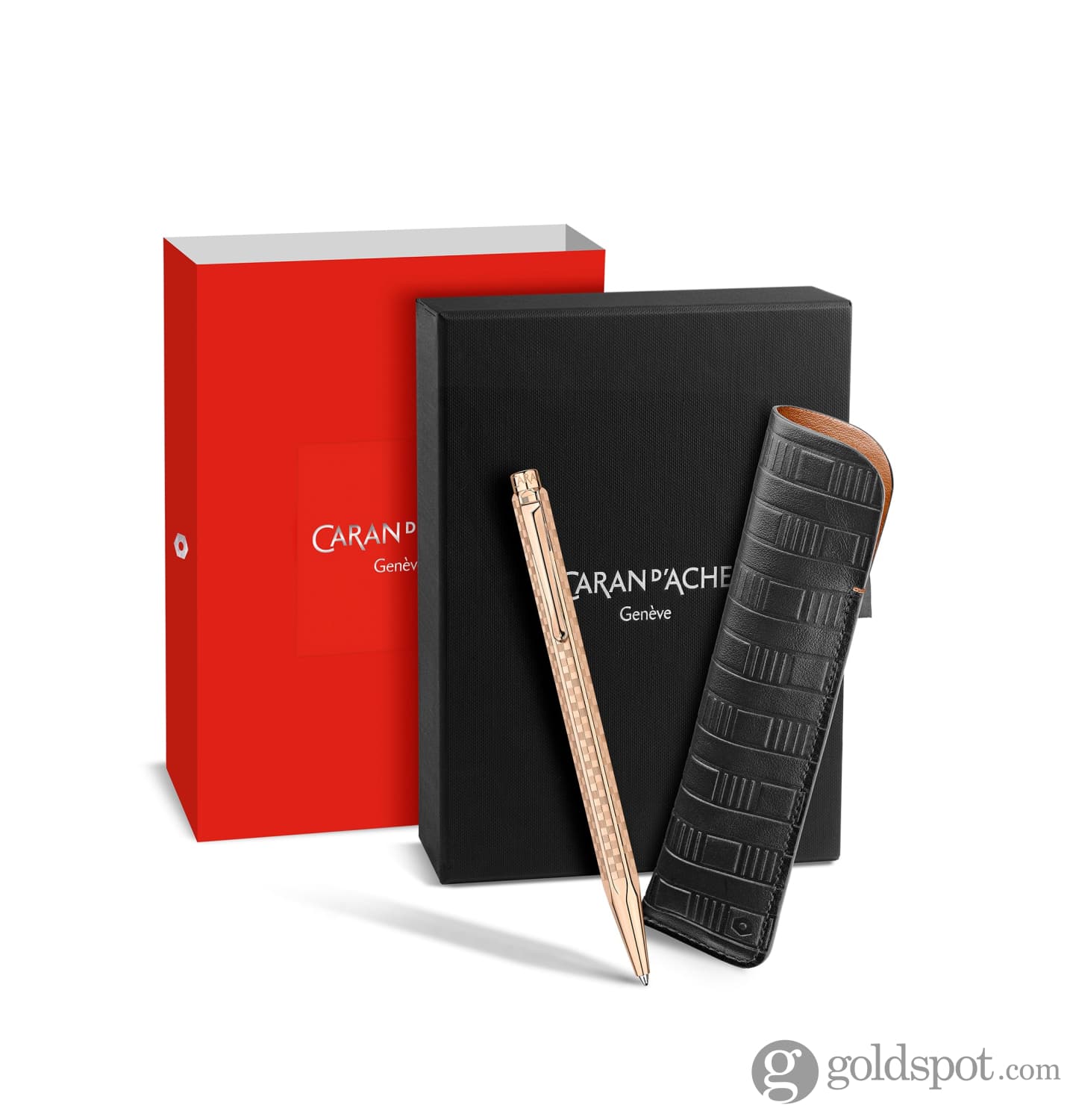 3356-caran-d-ache-ecridor-ballpoint-pen-in-damier-with-leather-case-special-edition-gift-box-5.jpg Caran d'Ache Ecridor Ballpoint Pen in Damier with Leather Case - Special Edition Gift Box
