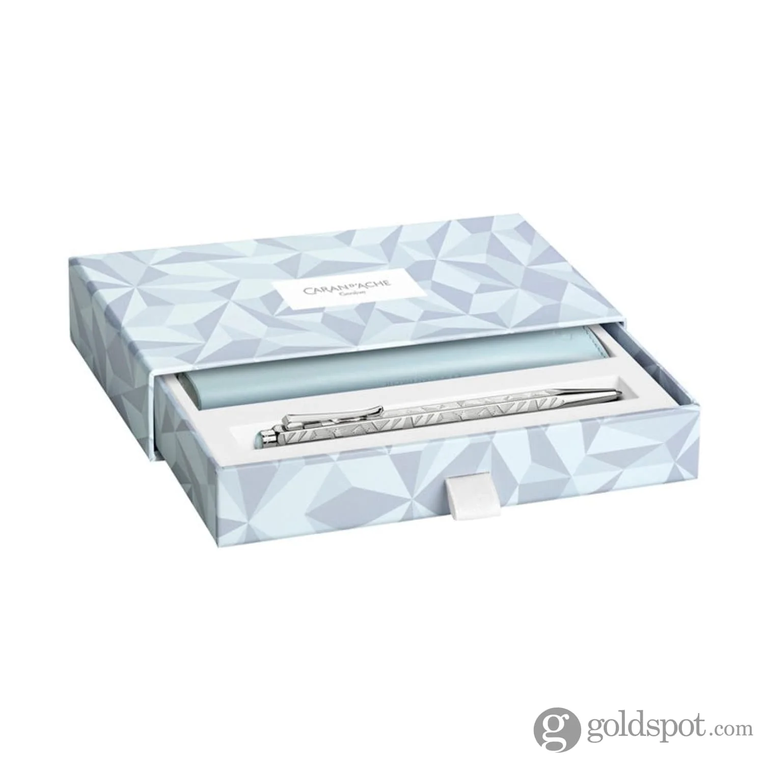 Caran d'Ache Ecridor Alpine Frost Christmas 2025 Ballpoint Pen and Leather Case Set