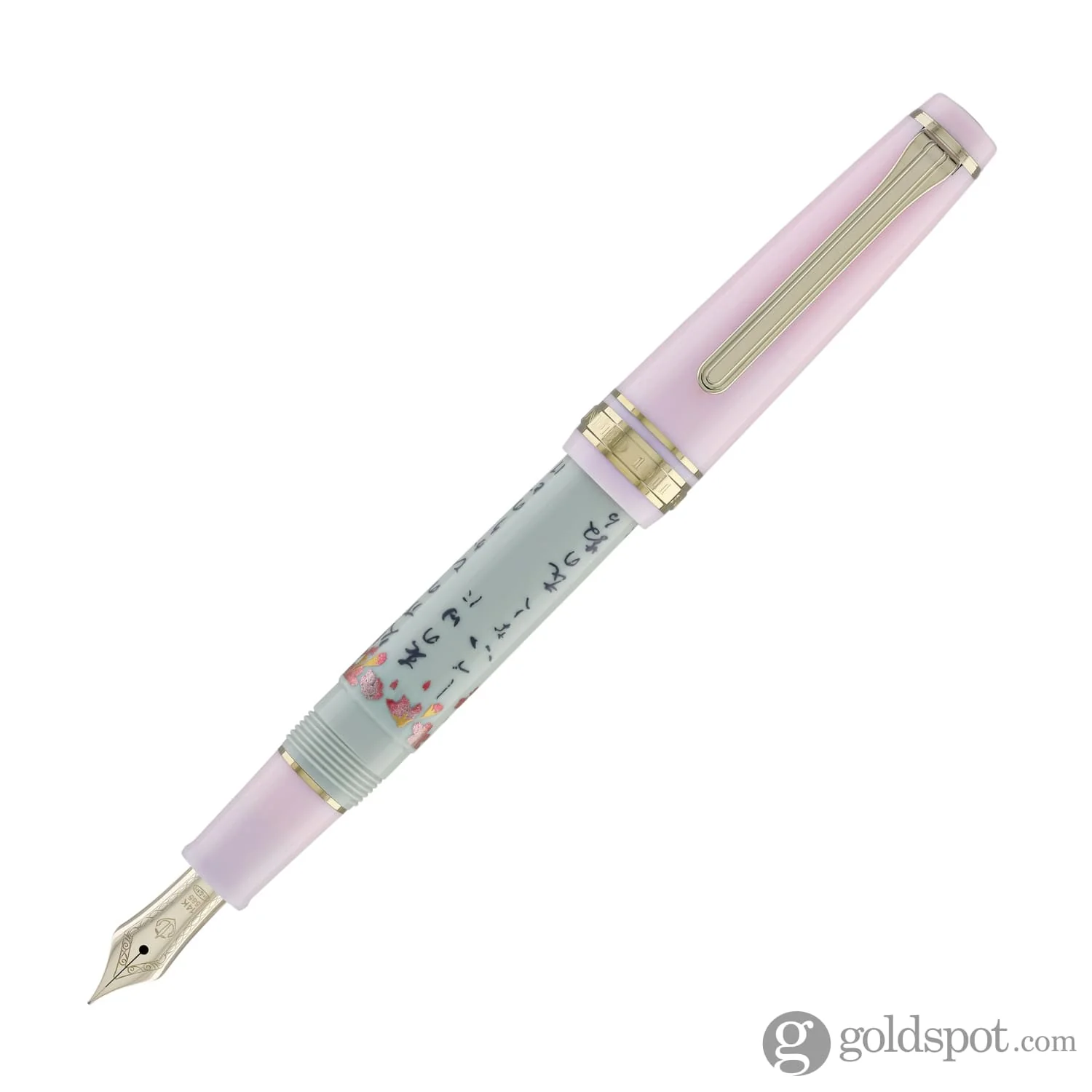 Sailor Professional Gear Slim Seasonal Waka Poetry Fountain Pen in Spring - 14k Gold