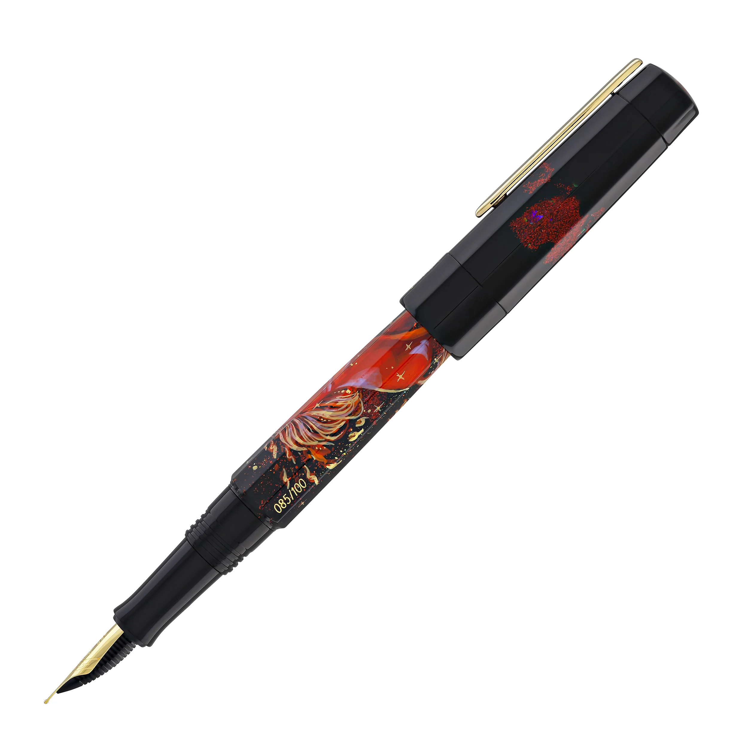 341-benu-euphoria-handpainted-fountain-pen-in-fire-horse-limited-edition-5.webp Benu Euphoria Handpainted Fountain Pen in Fire Horse - Limited Edition