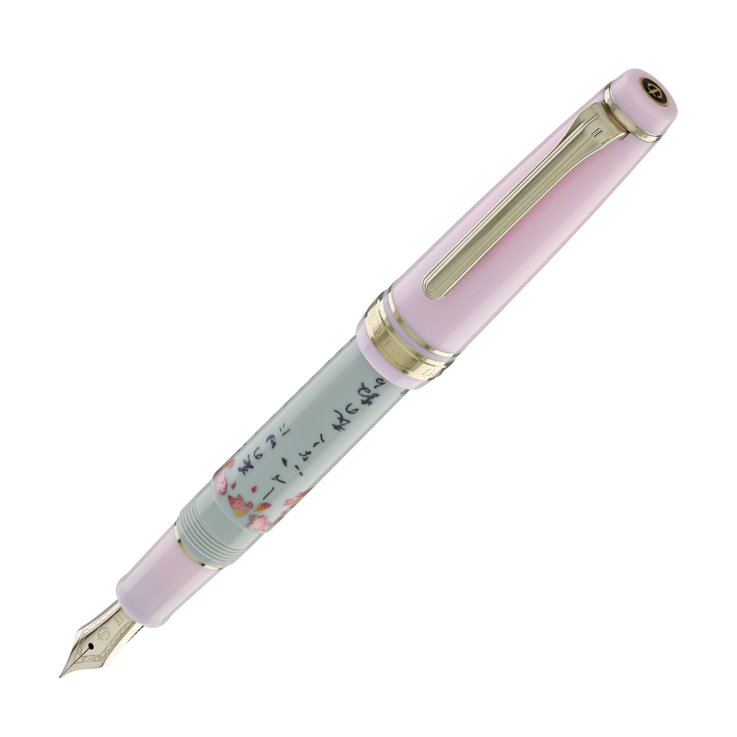 3472-sailor-professional-gear-slim-seasonal-waka-poetry-fountain-pen-in-spring-14k-gold-1.webp Sailor Professional Gear Slim Seasonal Waka Poetry Fountain Pen in Spring - 14k Gold