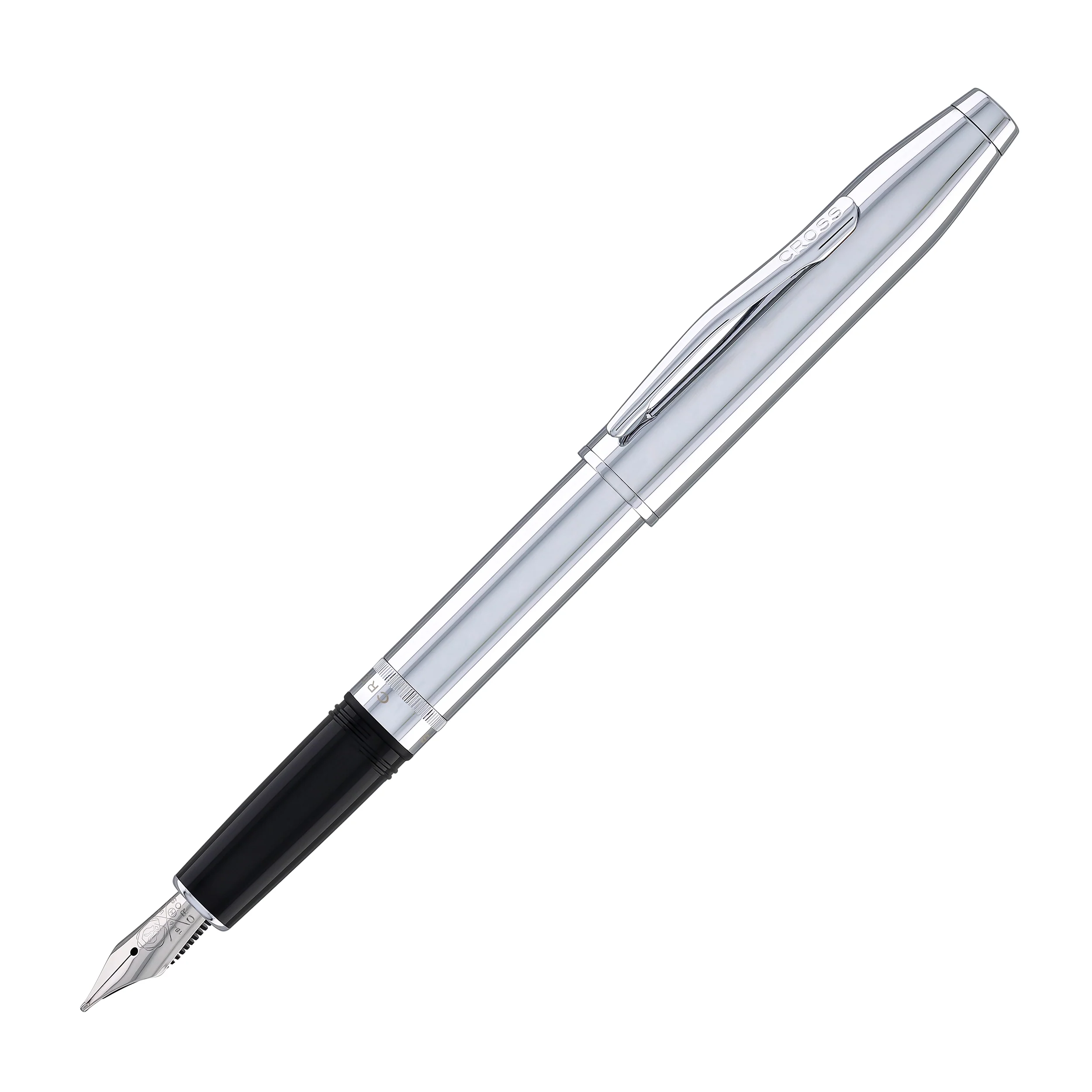 3611-cross-foundry-fountain-pen-in-polished-chrome-with-polished-chrome-appointments-medium-nib-4.webp Cross Foundry Fountain Pen in Polished Chrome with Polished Chrome Appointments - Medium Nib