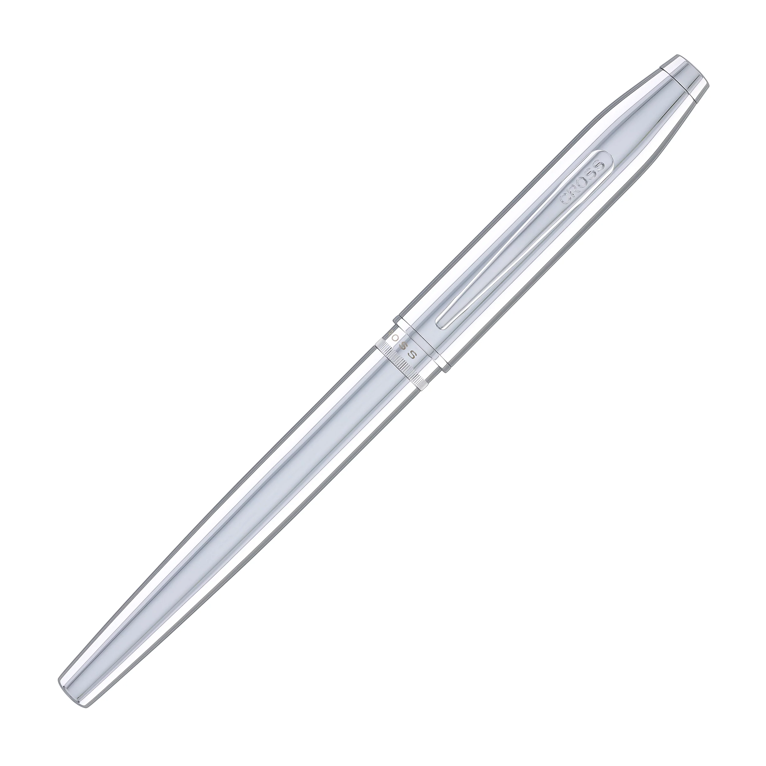 Cross Foundry Fountain Pen in Polished Chrome with Polished Chrome Appointments - Medium Nib