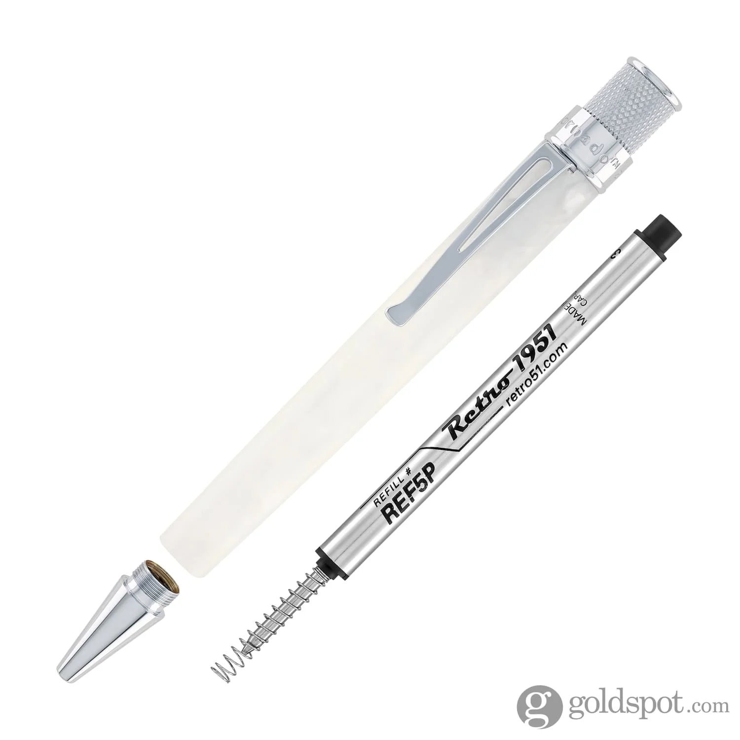 3807-retro-51-vault-tornado-acrylic-rollerball-pen-in-opal-white-6.webp Retro 51 Vault Tornado Acrylic Rollerball Pen in Opal White