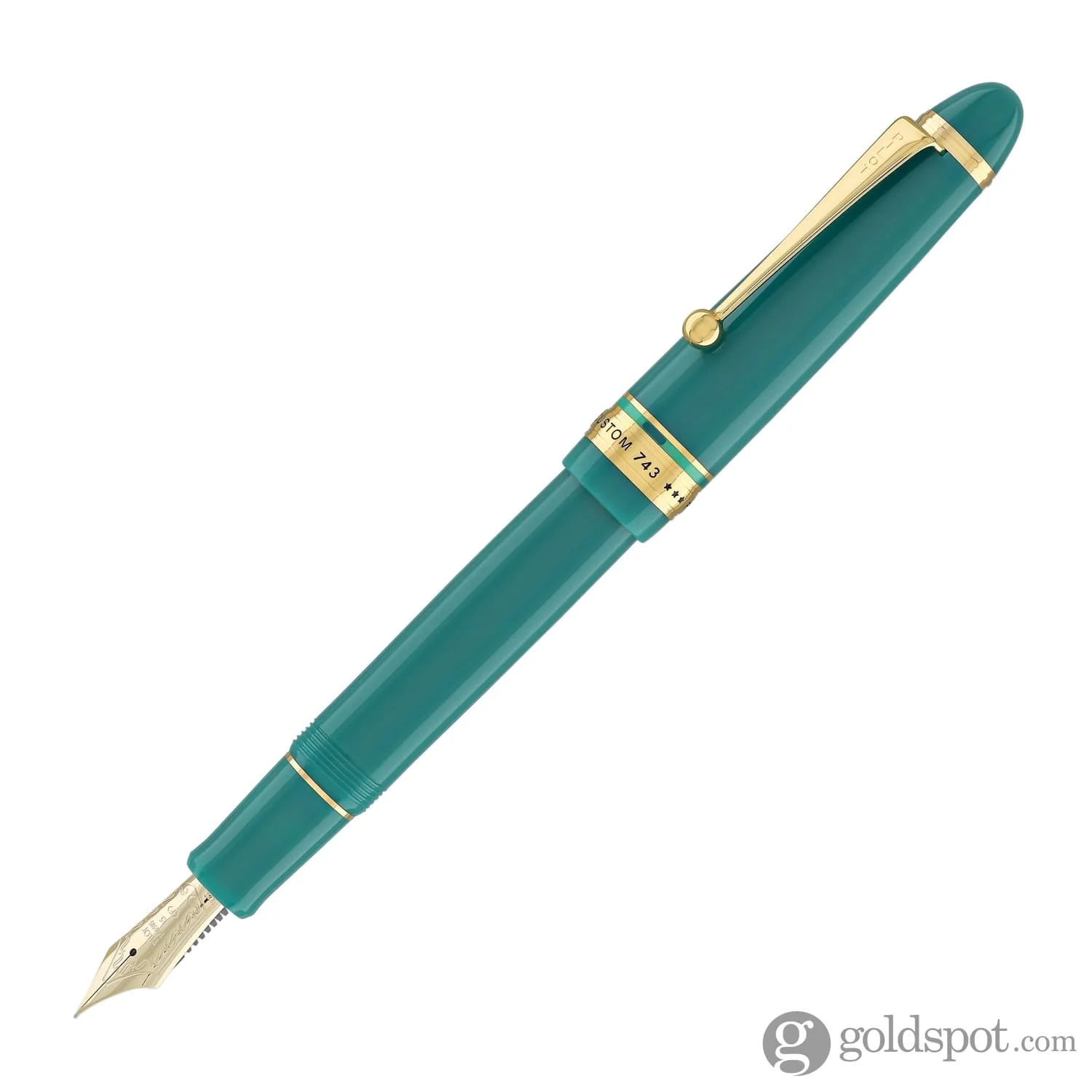3817-pilot-custom-743-fountain-pen-in-verdigris-green-14k-gold-2.webp Pilot Custom 743 Fountain Pen in Verdigris (Green) - 14K Gold