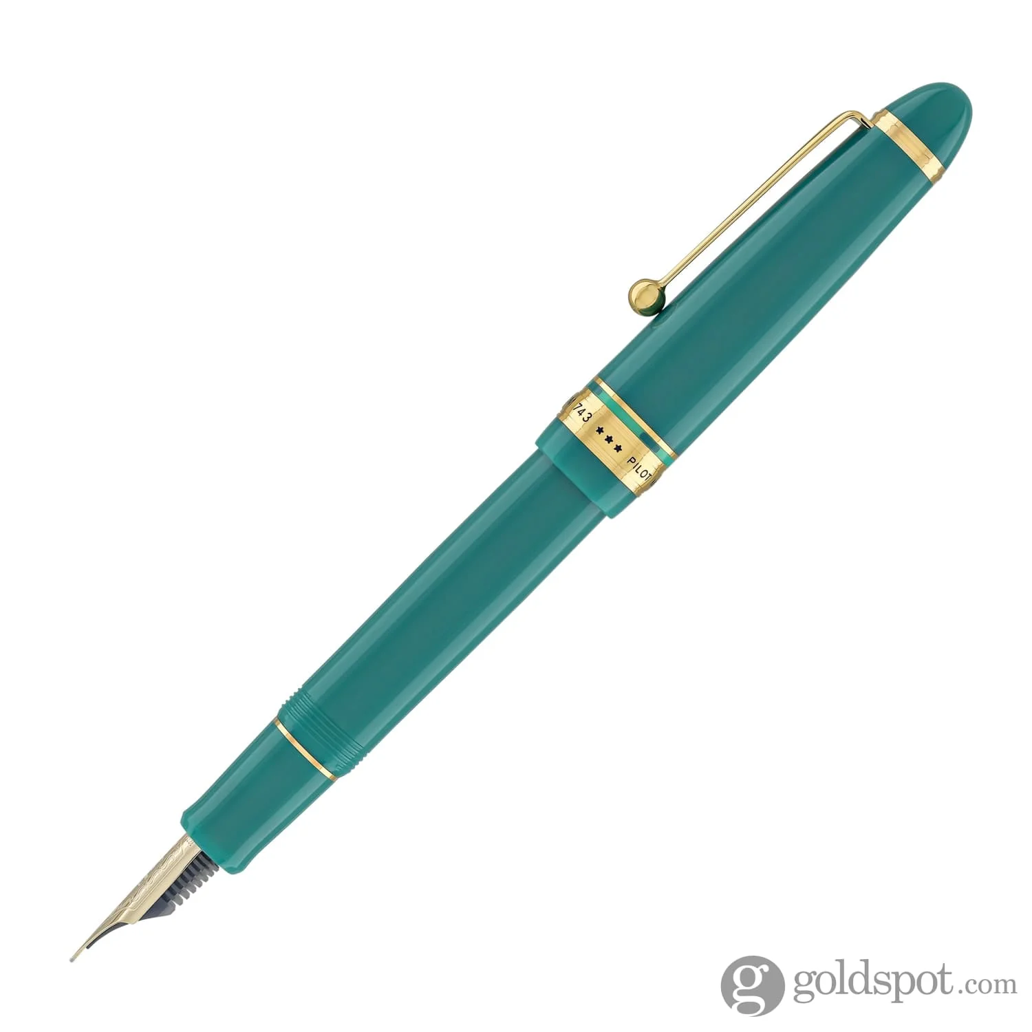 3817-pilot-custom-743-fountain-pen-in-verdigris-green-14k-gold-3.webp Pilot Custom 743 Fountain Pen in Verdigris (Green) - 14K Gold