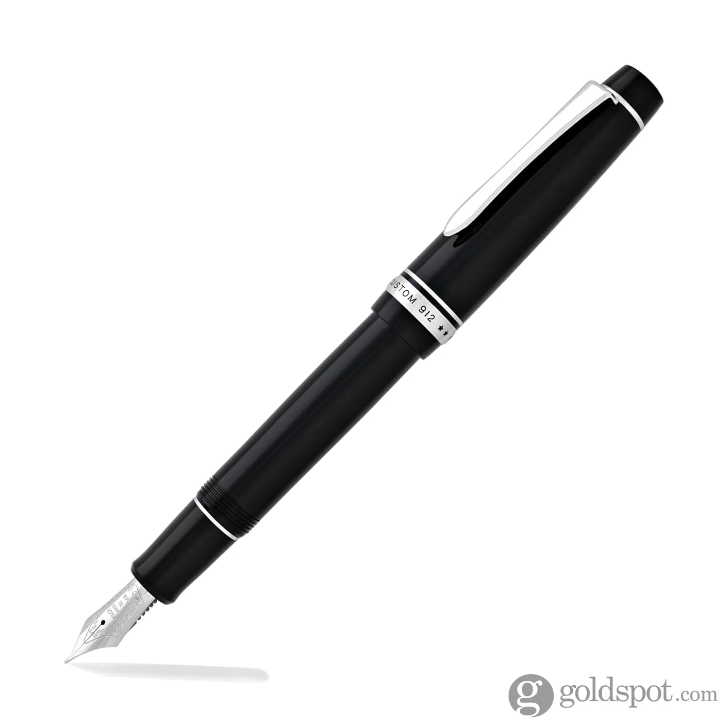 3828-pilot-custom-912-fountain-pen-in-black-rhodium-14k-gold-2.webp Pilot Custom 912 Fountain Pen in Black & Rhodium - 14K Gold