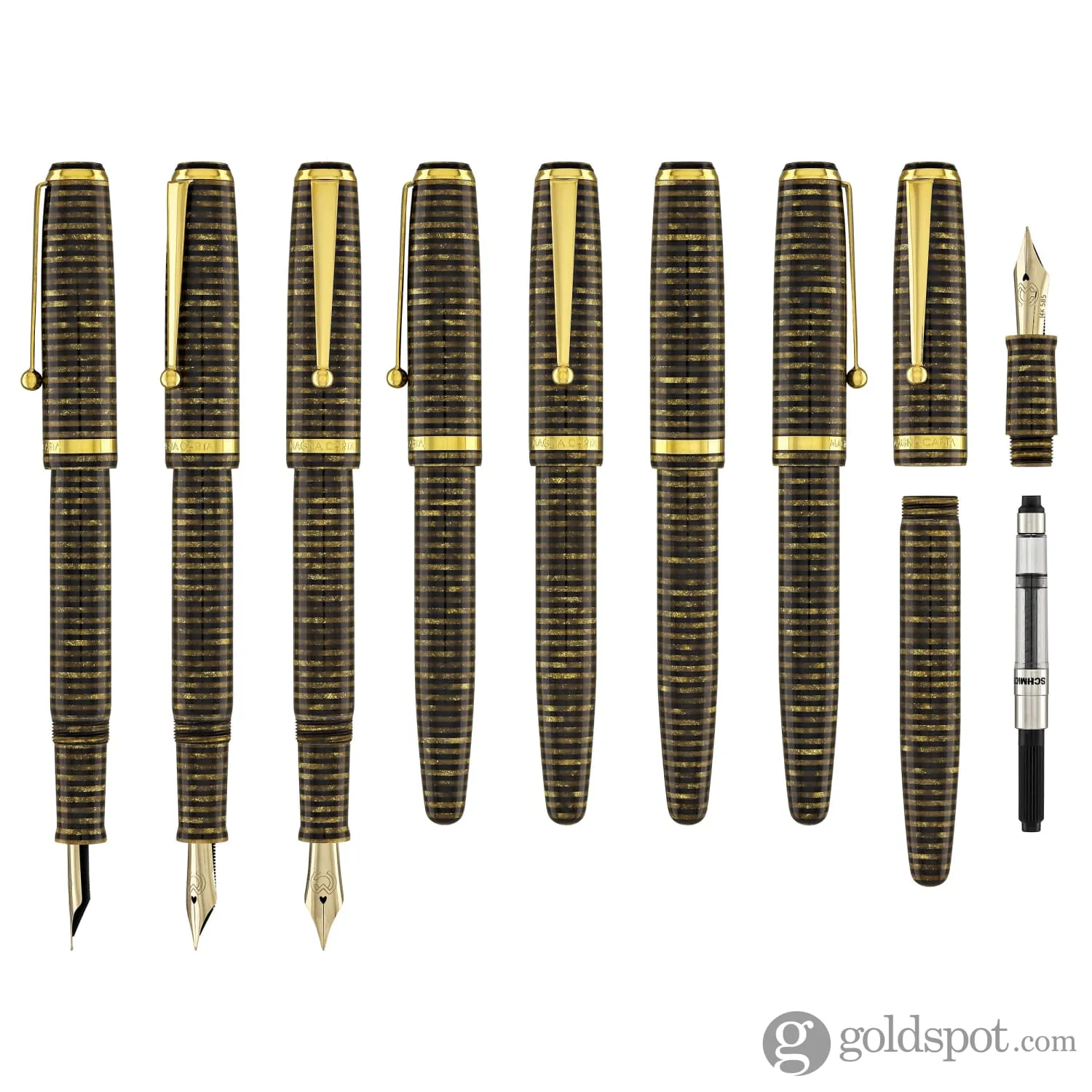 Magna Carta MAG 650 Fountain Pen in Amber - 14kt Gold Flex Nib