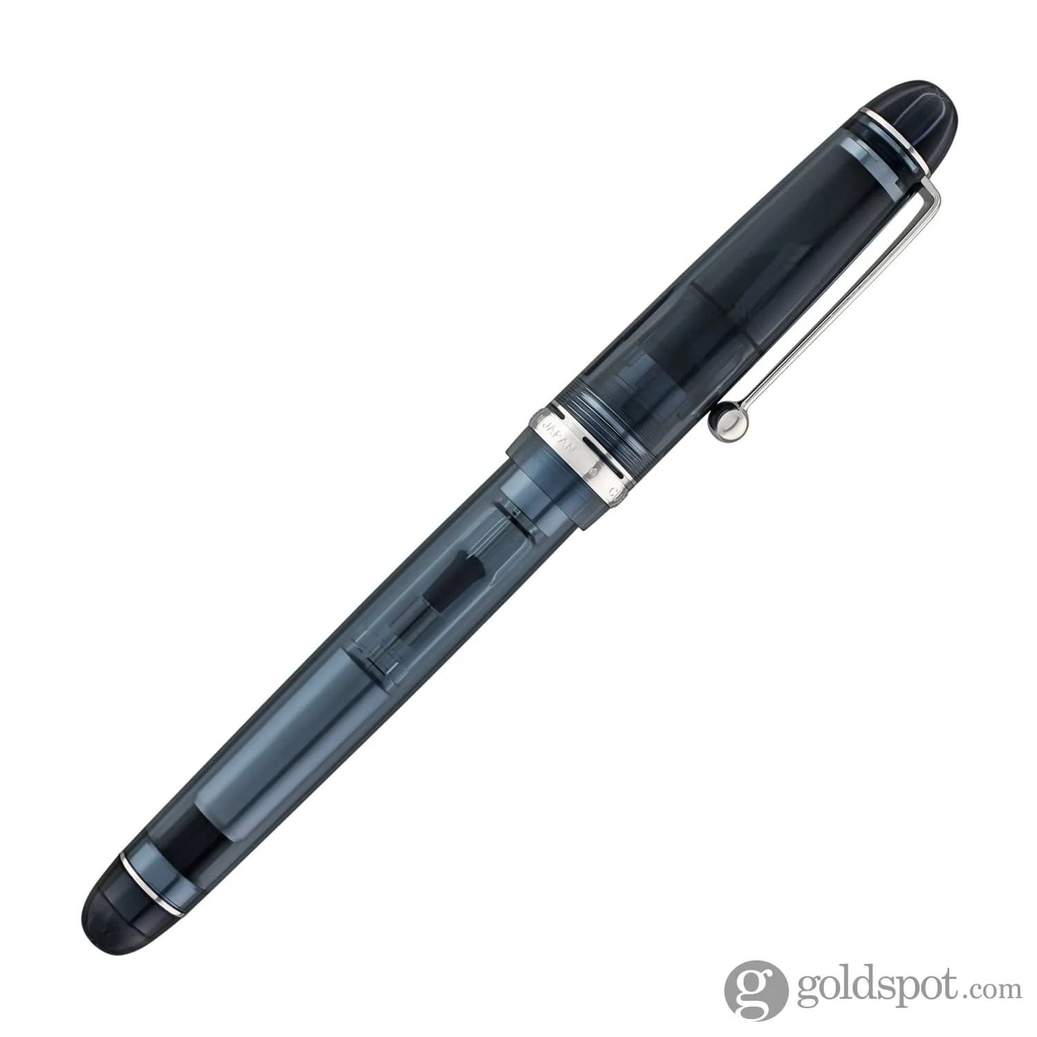 Pilot Custom 74 Fountain Pen in Blue Stone with Silver Trim - 14kt Gold