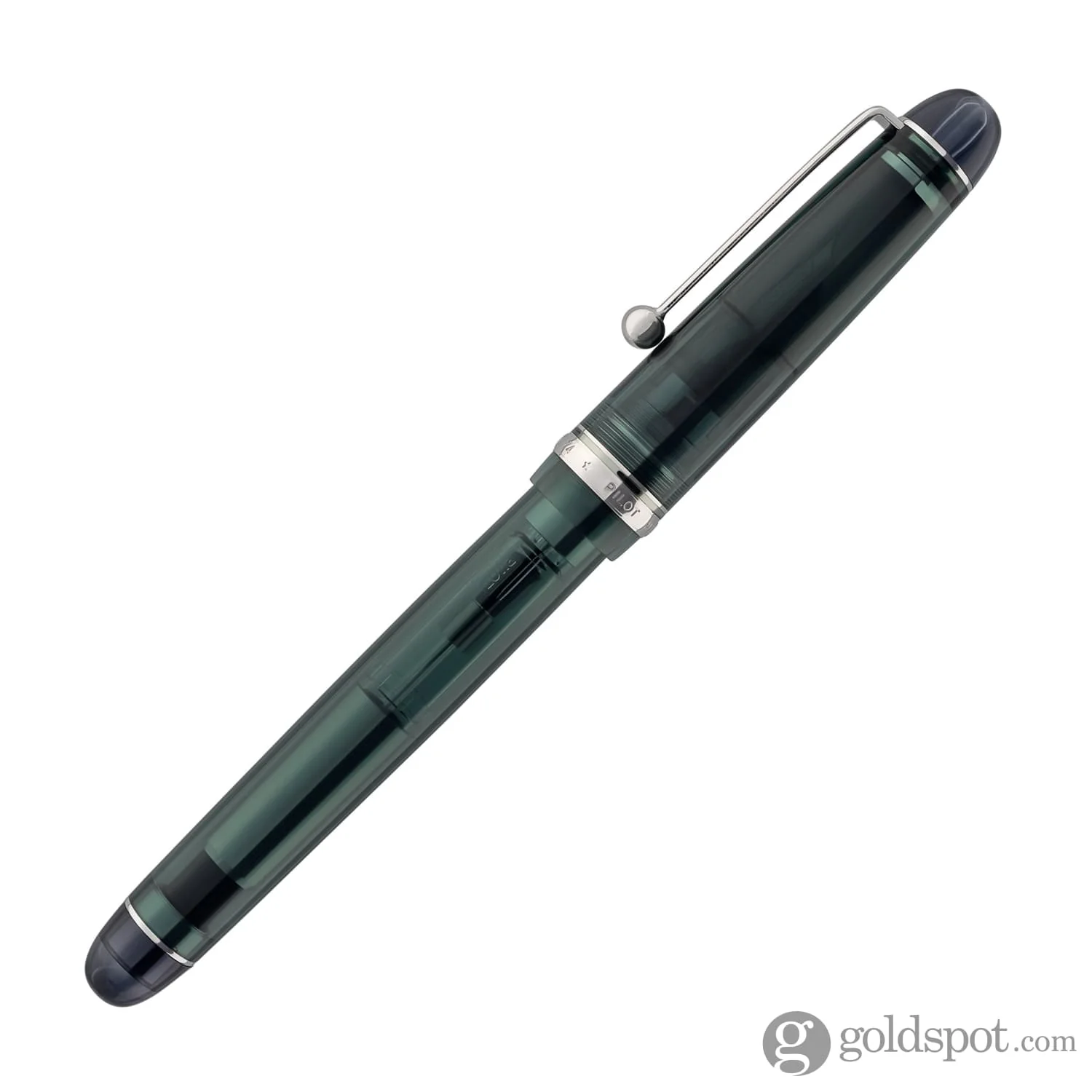 Pilot Custom 74 Fountain Pen in Forest Green with Silver Trim - 14kt Gold Nib
