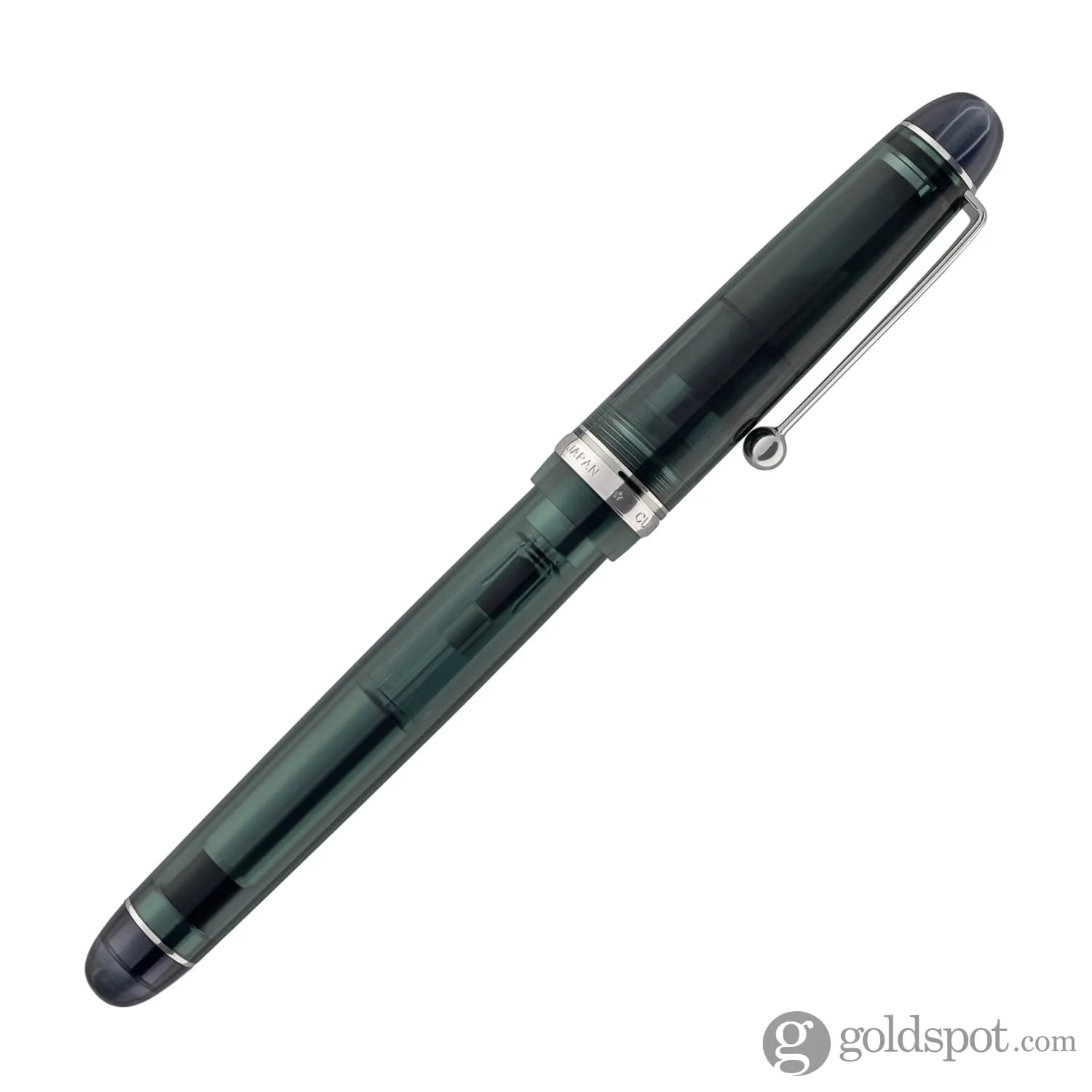 Pilot Custom 74 Fountain Pen in Forest Green with Silver Trim - 14kt Gold Nib