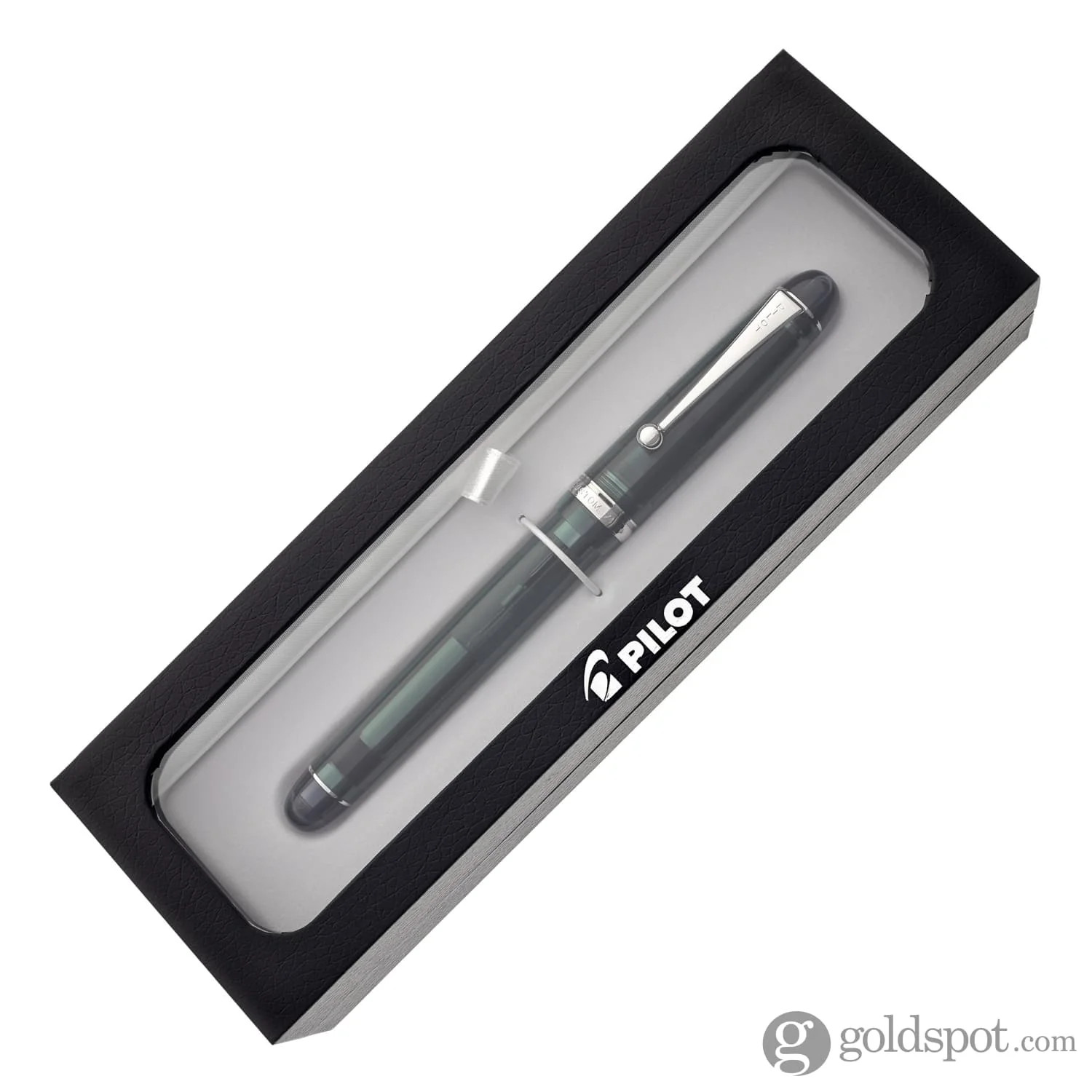 Pilot Custom 74 Fountain Pen in Forest Green with Silver Trim - 14kt Gold Nib