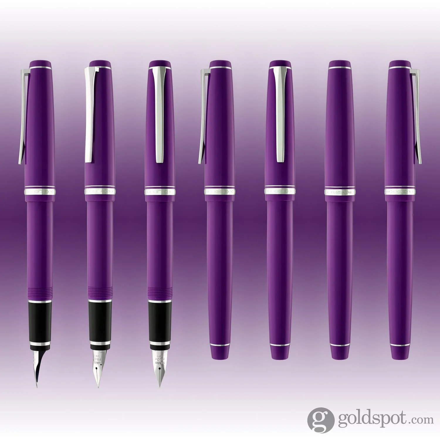 Pilot Falcon Fountain Pen in Resin Purple - 14K Gold Soft Flexible Nib