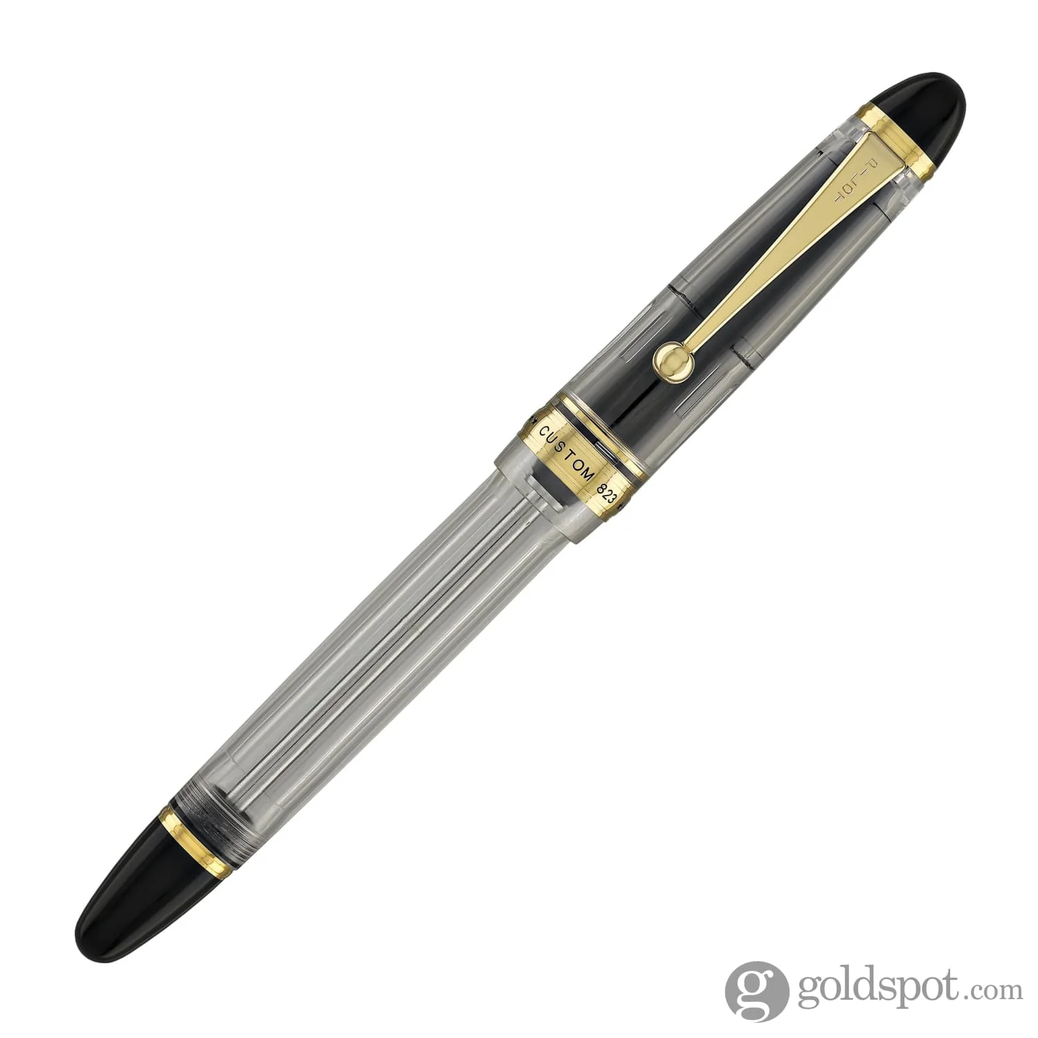 3871-pilot-custom-823-fountain-pen-in-clear-with-gold-trim-14k-gold-4.webp Pilot Custom 823 Fountain Pen in Clear with Gold Trim - 14K Gold