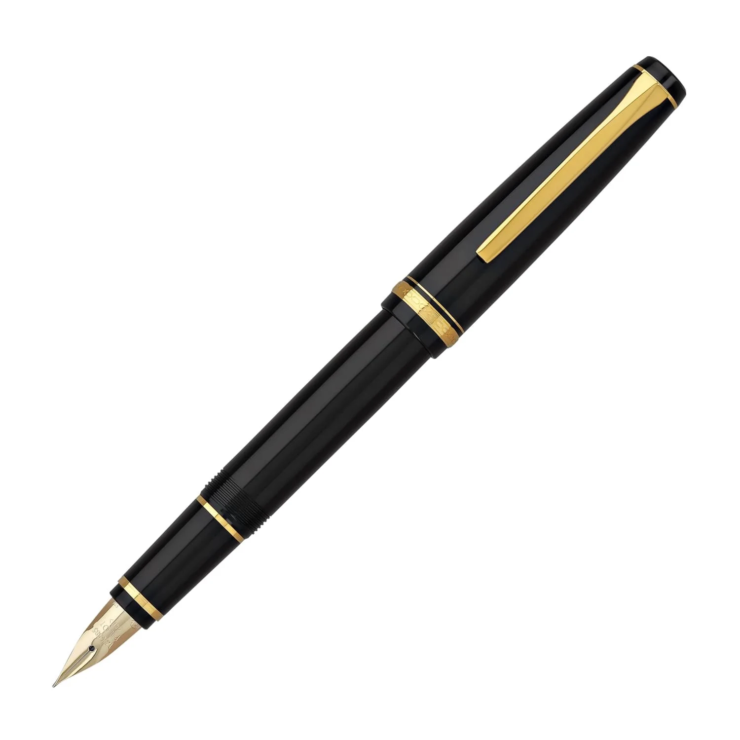3889-pilot-falcon-fountain-pen-in-black-gold-soft-flexible-1.webp Pilot Falcon Fountain Pen in Black & Gold - Soft Flexible