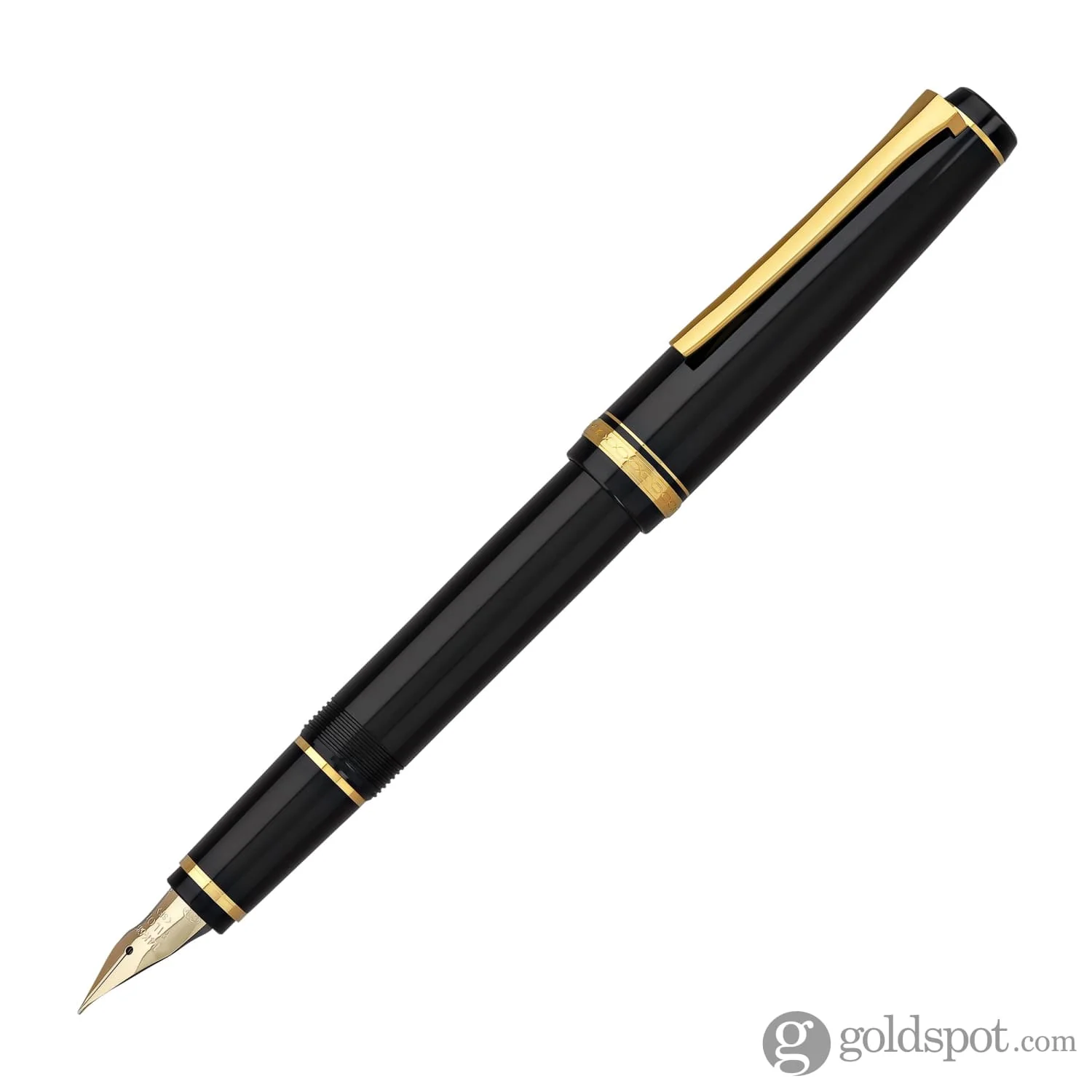 3889-pilot-falcon-fountain-pen-in-black-gold-soft-flexible-2.webp Pilot Falcon Fountain Pen in Black & Gold - Soft Flexible