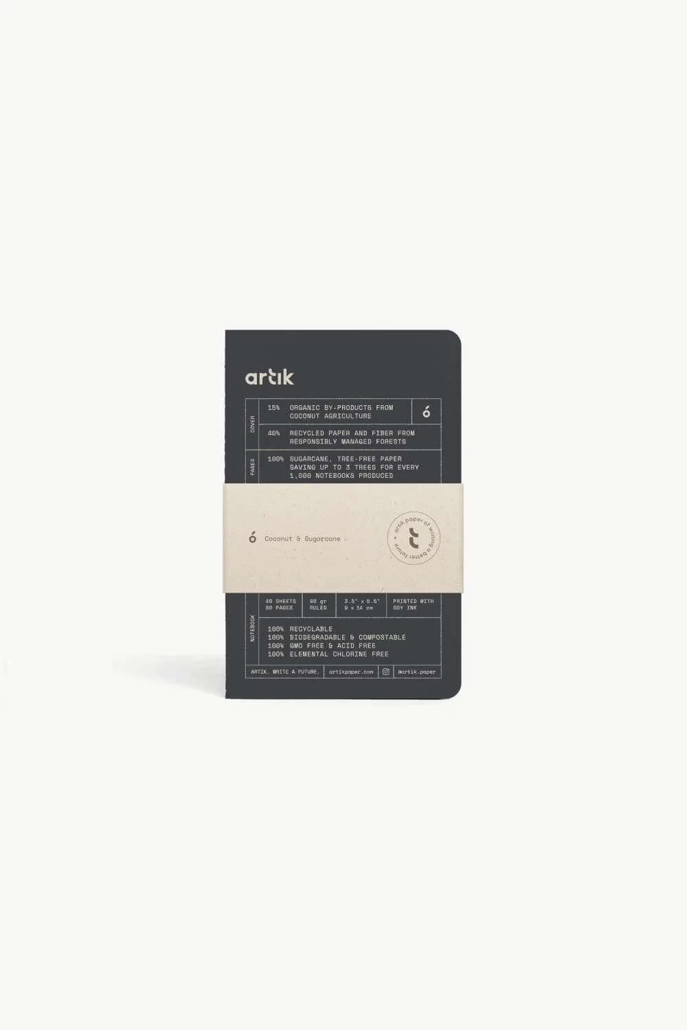 389-artik-pack-of-3-pocket-singer-sewn-notebooks-in-coconut-1.webp Artik Pack Of 3 Pocket Singer Sewn Notebooks in Coconut