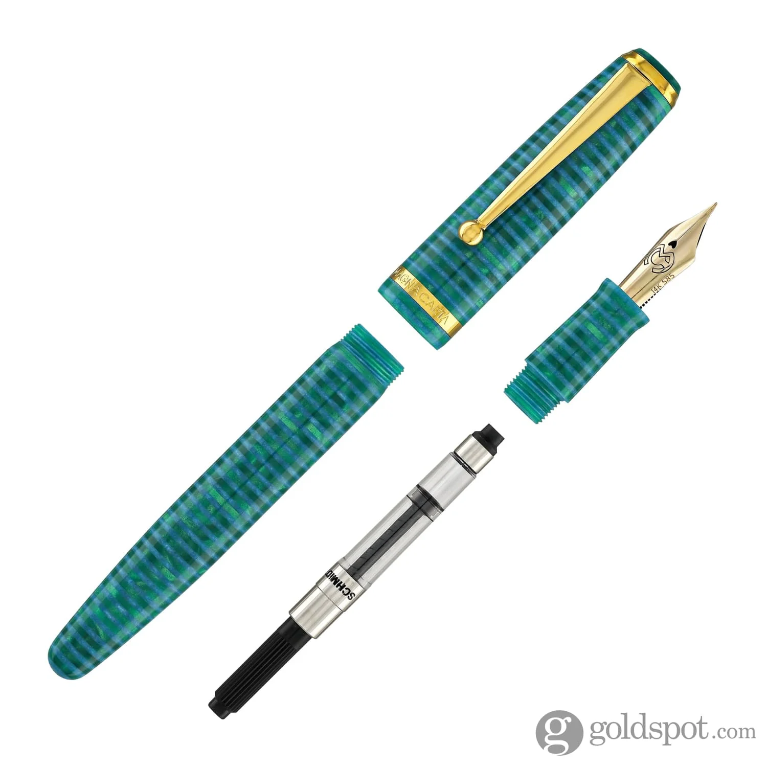 3908-magna-carta-mag-650-fountain-pen-in-cyanic-14kt-gold-flex-nib-7.webp Magna Carta MAG 650 Fountain Pen in Cyanic - 14kt Gold Flex Nib