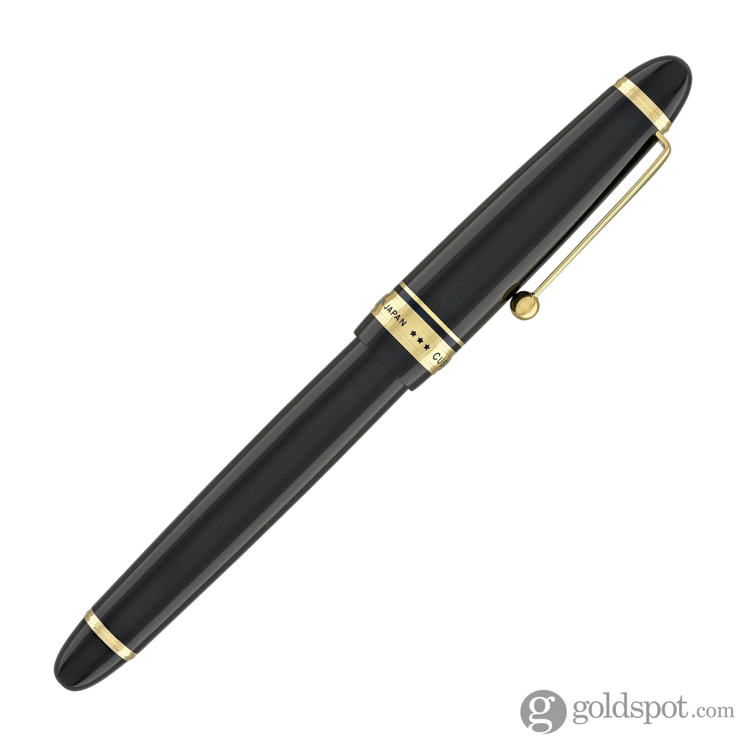 Pilot Custom 743 Fountain Pen in Black with Gold trim - 14kt Gold