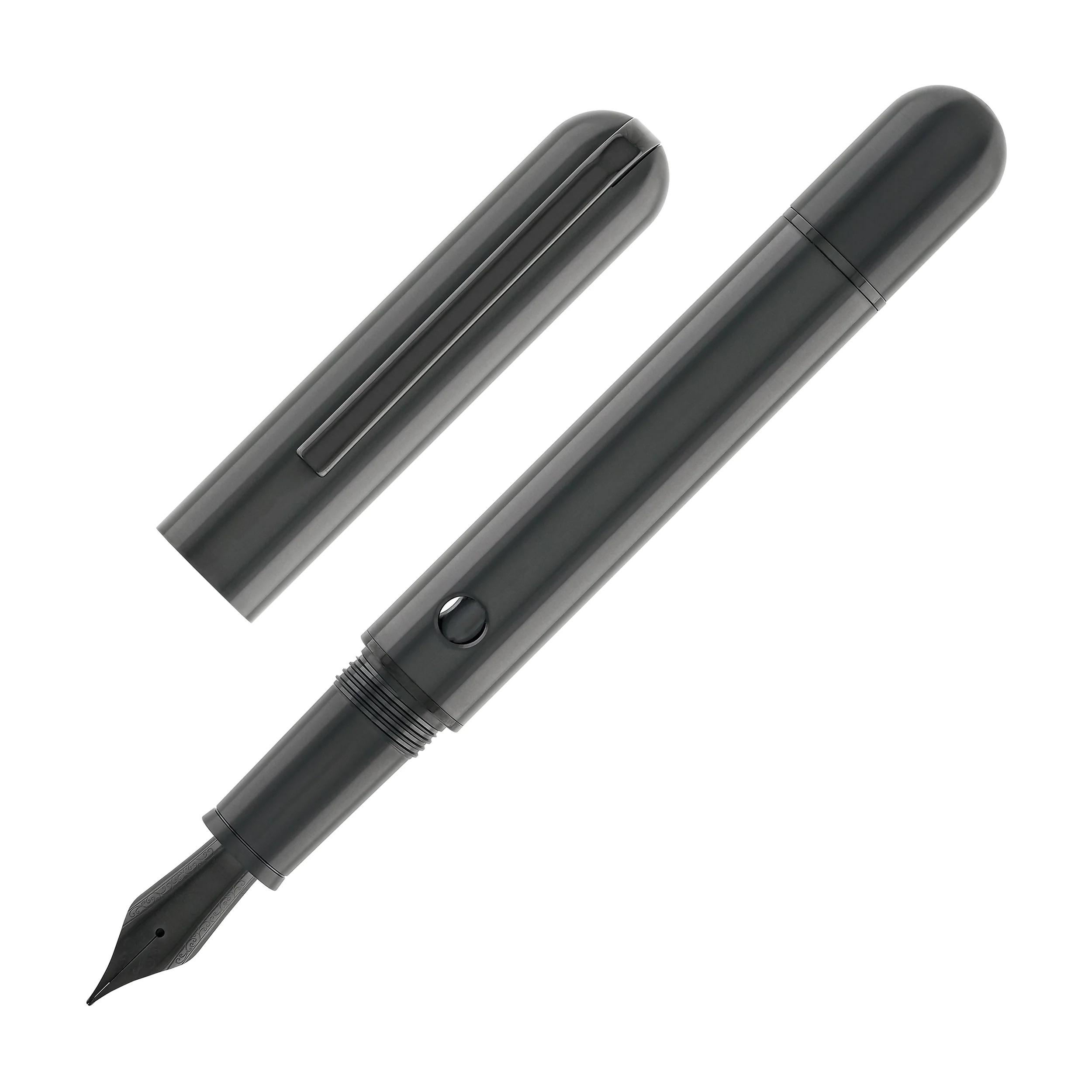 Nahvalur Nautilus Fountain Pen in Ti Black