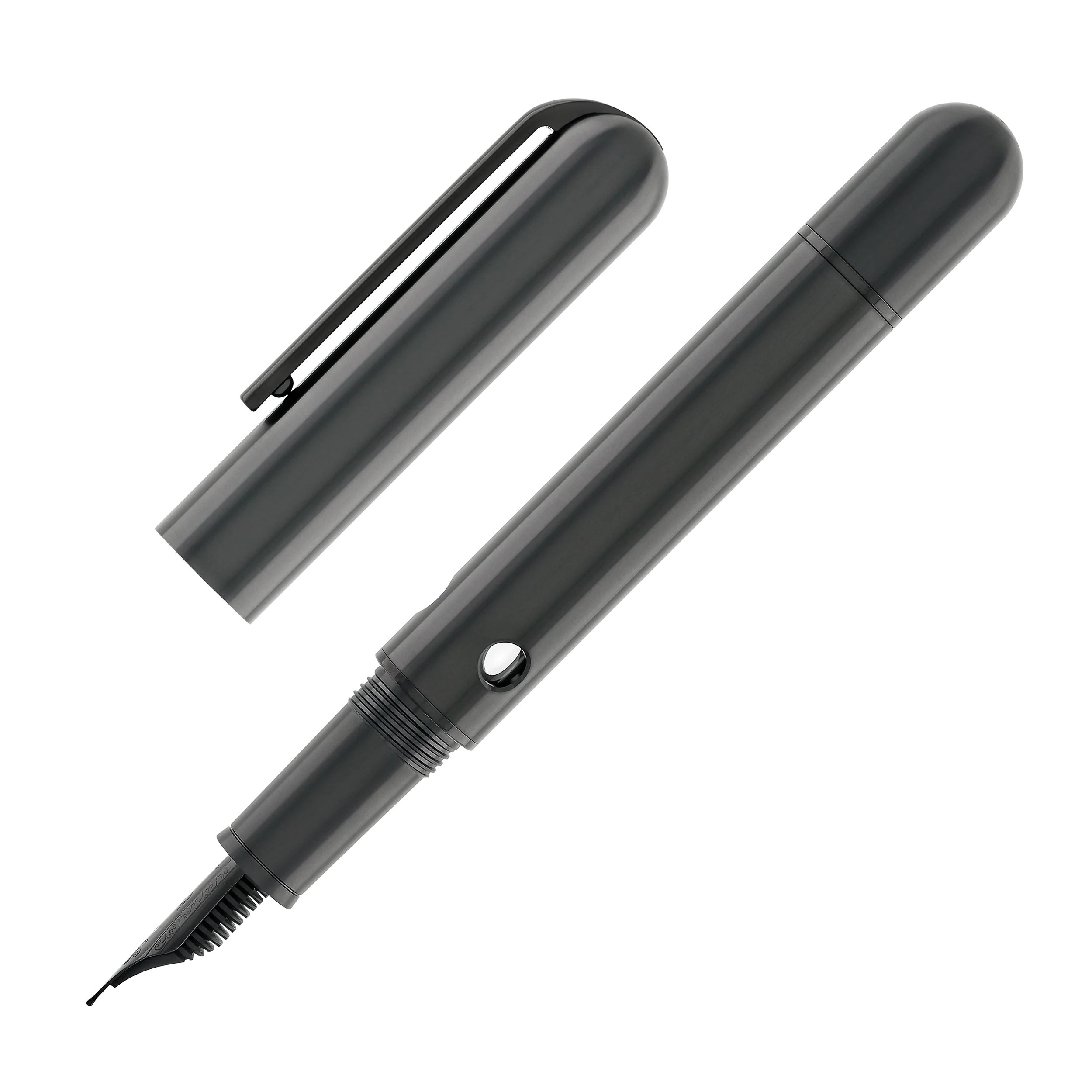 Nahvalur Nautilus Fountain Pen in Ti Black