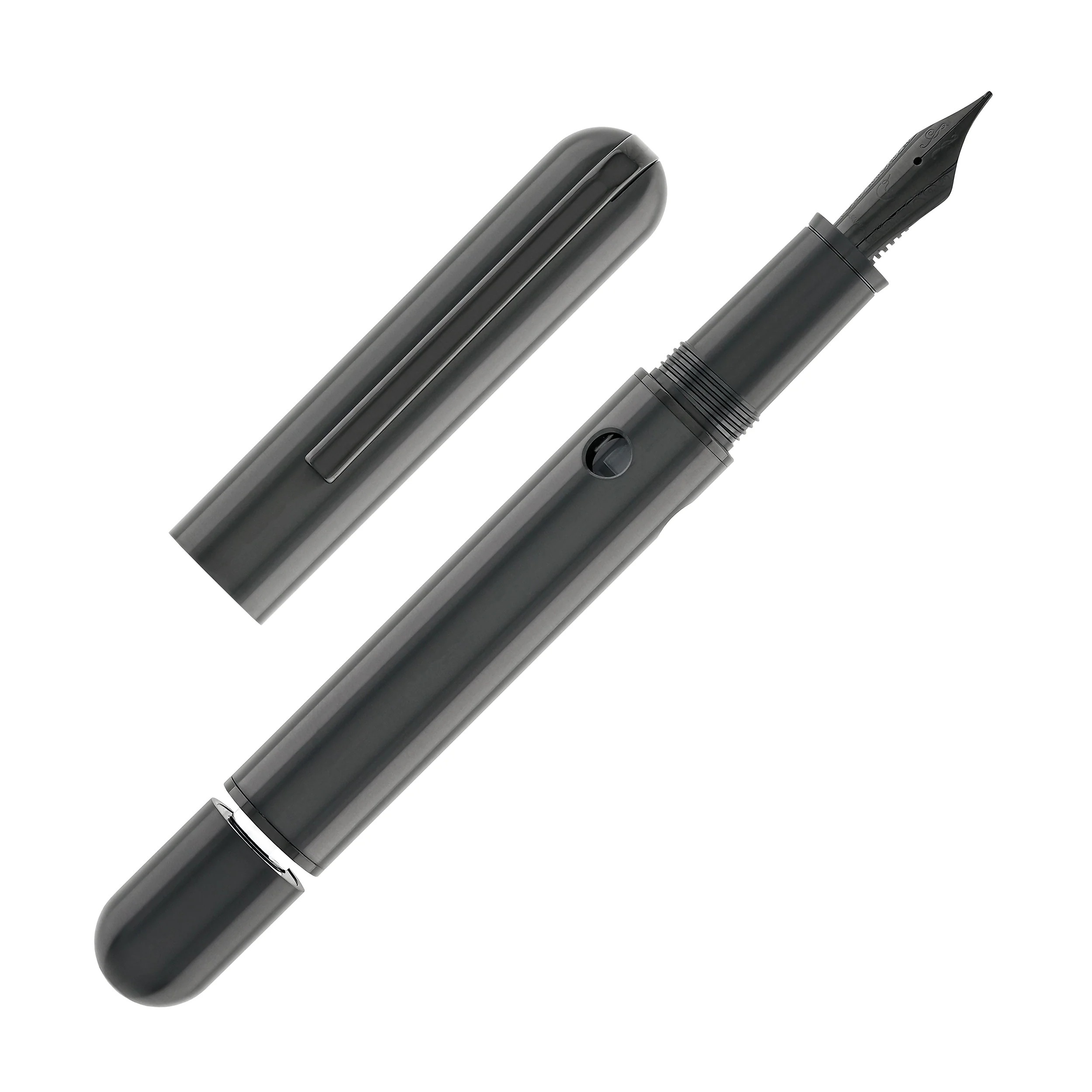 Nahvalur Nautilus Fountain Pen in Ti Black