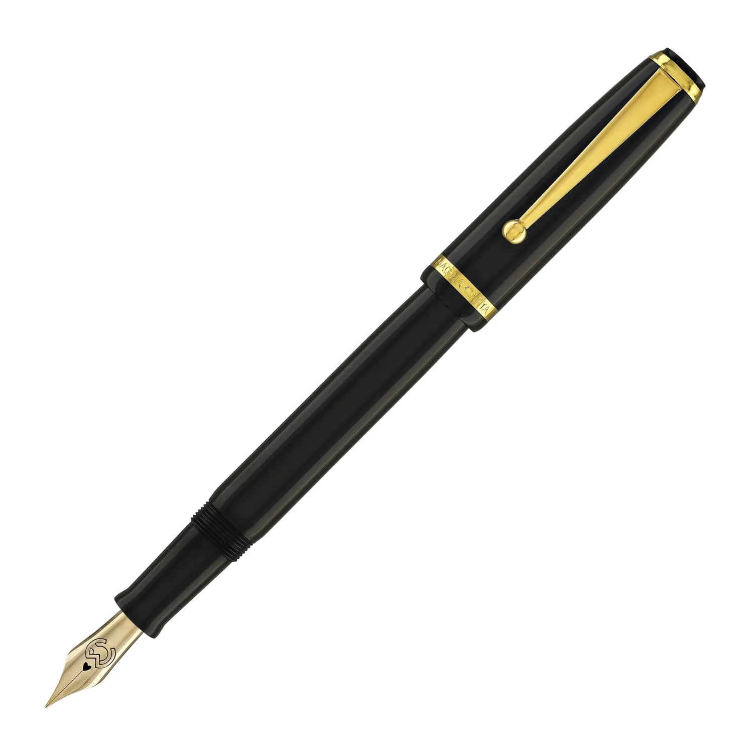 3990-magna-carta-mag-650-fountain-pen-in-black-14kt-gold-flex-nib-1.webp Magna Carta MAG 650 Fountain Pen in Black - 14kt Gold Flex Nib