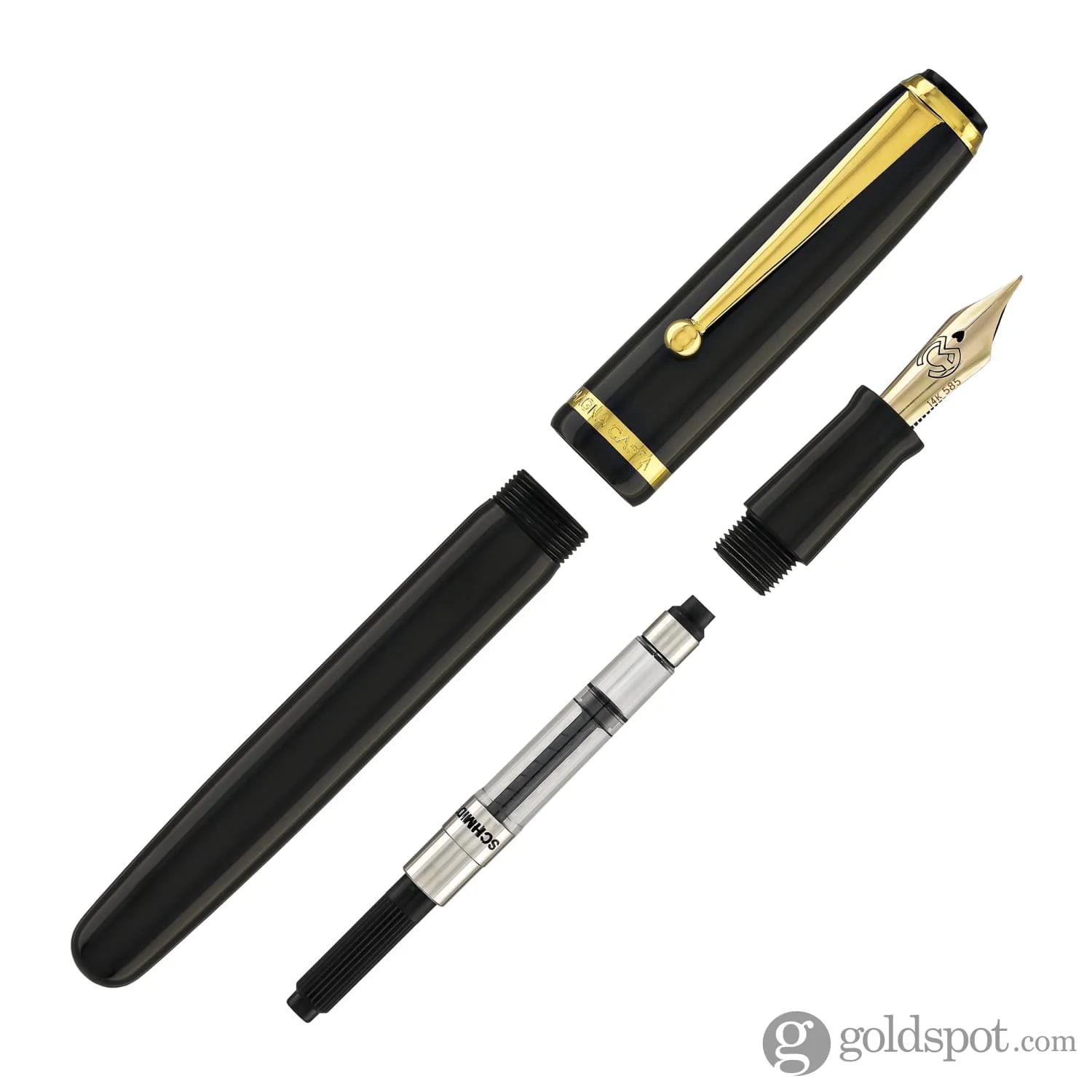 Magna Carta MAG 650 Fountain Pen in Black - 14kt Gold Flex Nib