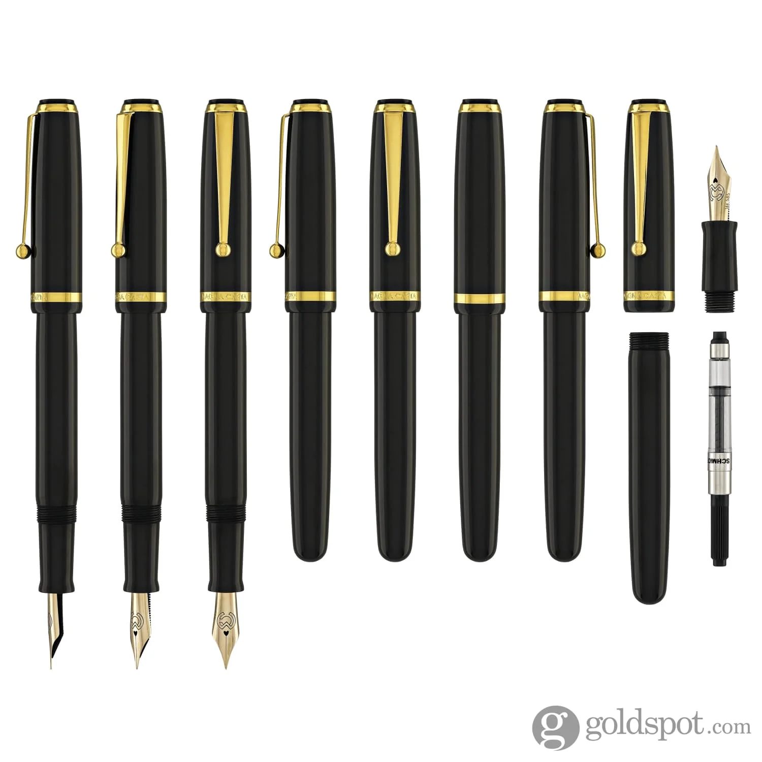 Magna Carta MAG 650 Fountain Pen in Black - 14kt Gold Flex Nib