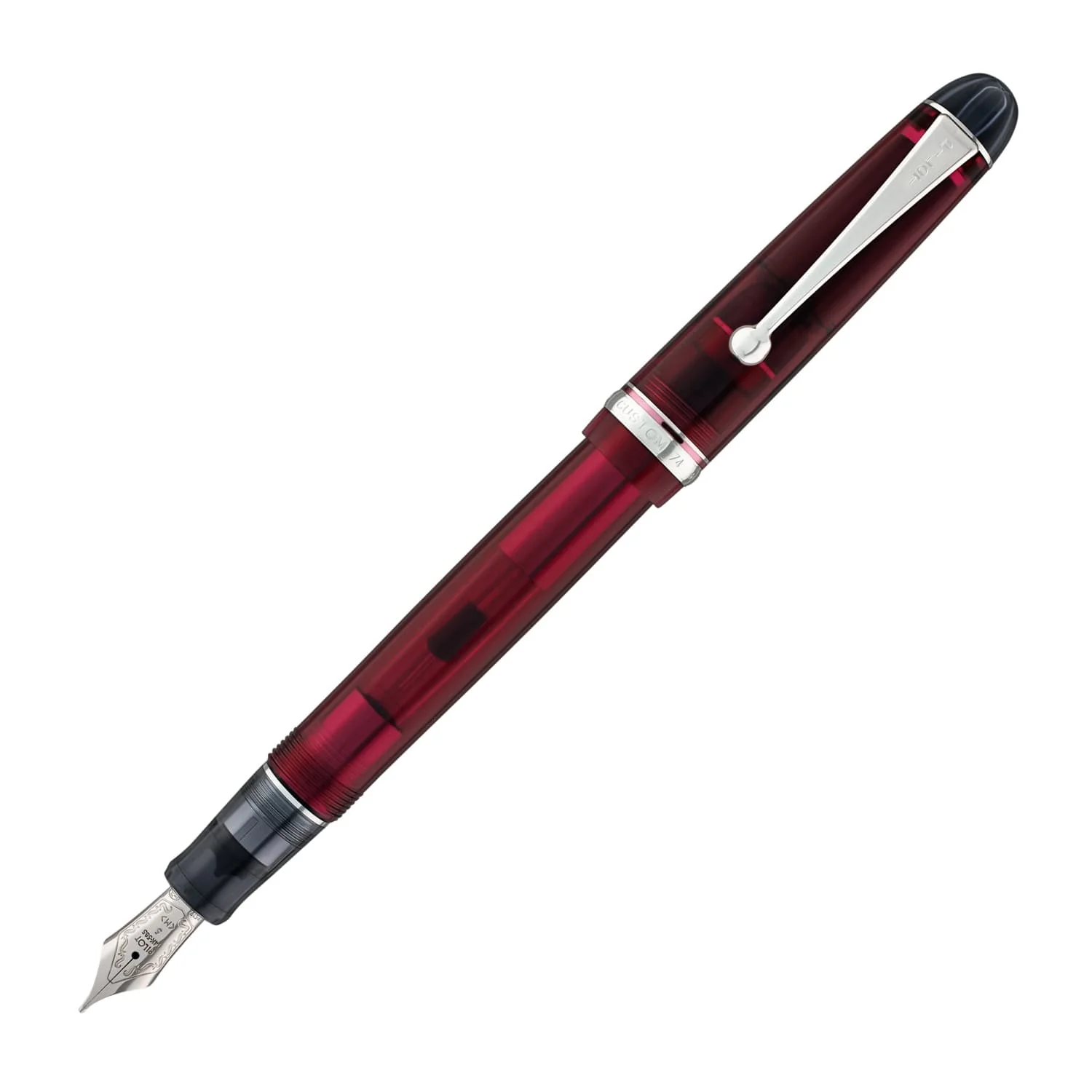 3991-pilot-custom-74-fountain-pen-in-merlot-with-silver-trim-14k-gold-1.webp Pilot Custom 74 Fountain Pen in Merlot with Silver Trim - 14K Gold