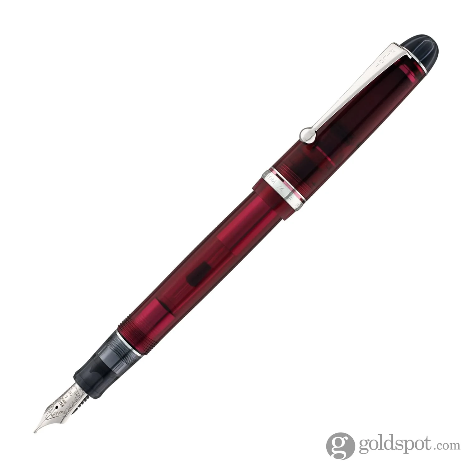 3991-pilot-custom-74-fountain-pen-in-merlot-with-silver-trim-14k-gold-2.webp Pilot Custom 74 Fountain Pen in Merlot with Silver Trim - 14K Gold
