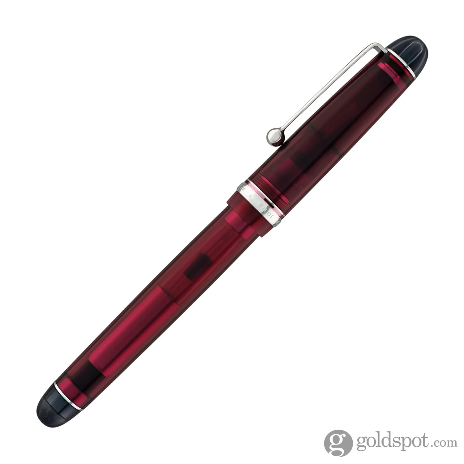 3991-pilot-custom-74-fountain-pen-in-merlot-with-silver-trim-14k-gold-5.webp Pilot Custom 74 Fountain Pen in Merlot with Silver Trim - 14K Gold