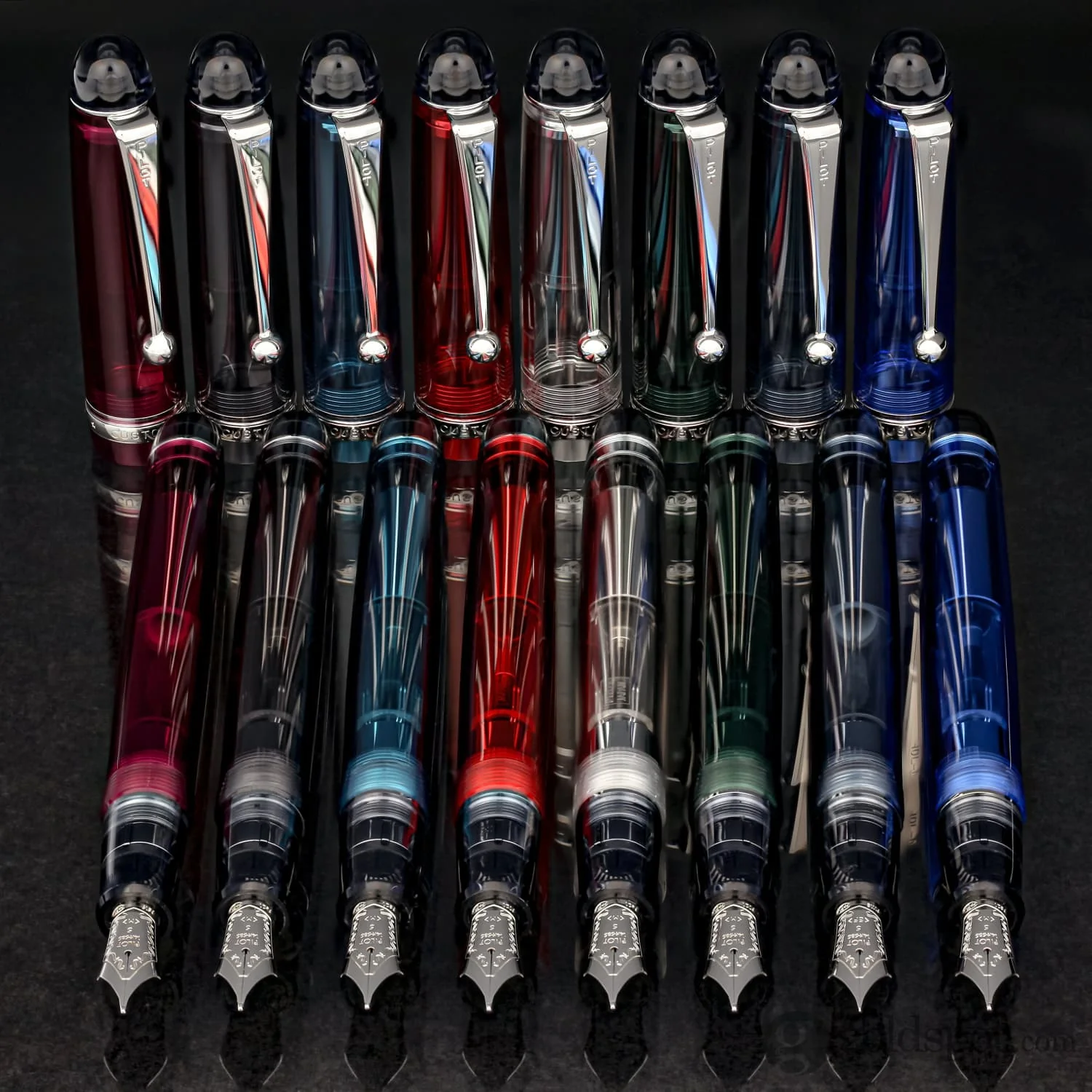 3996-pilot-custom-74-fountain-pen-in-teal-with-silver-trim-14k-gold-10.webp Pilot Custom 74 Fountain Pen in Teal with Silver Trim - 14K Gold
