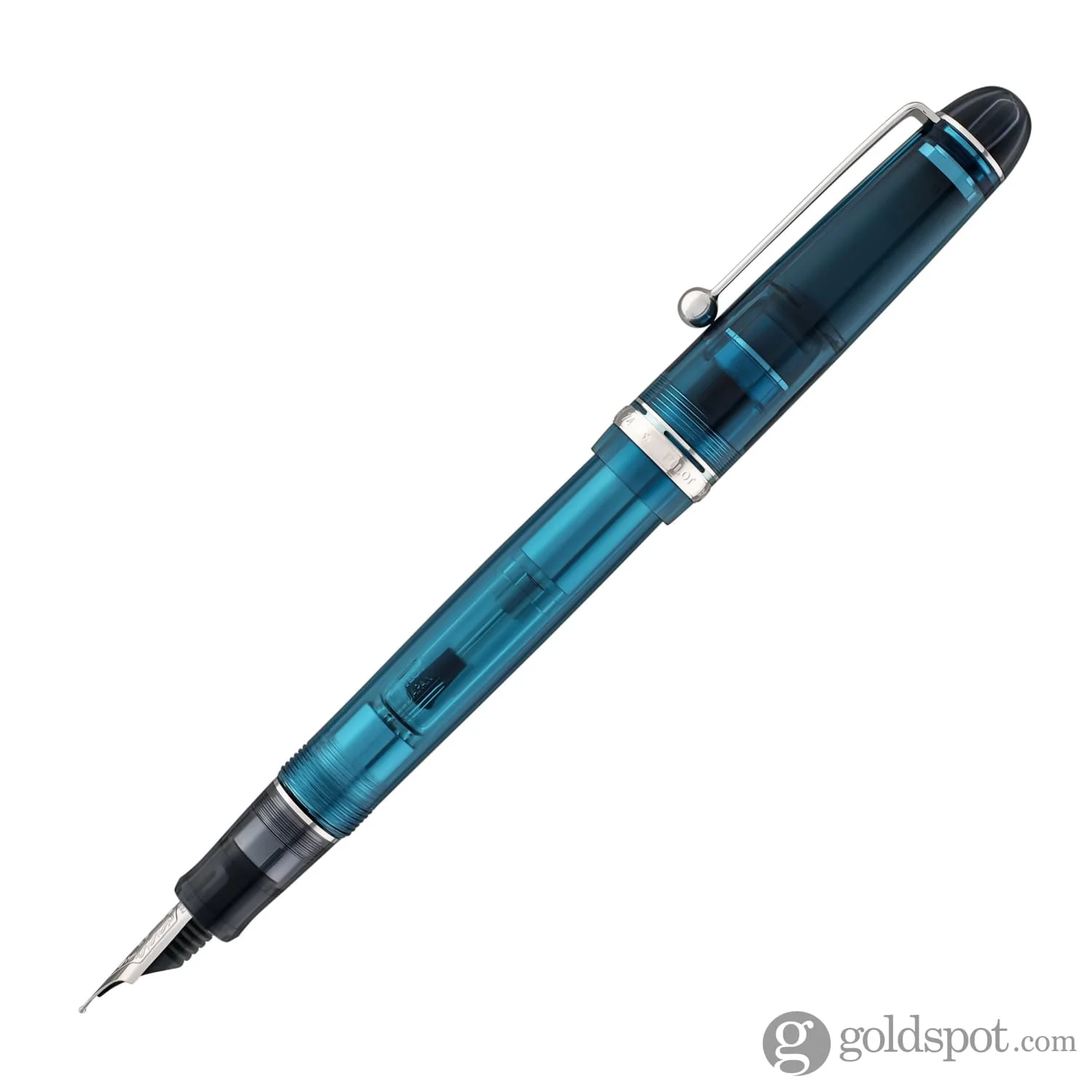 3996-pilot-custom-74-fountain-pen-in-teal-with-silver-trim-14k-gold-3.webp Pilot Custom 74 Fountain Pen in Teal with Silver Trim - 14K Gold