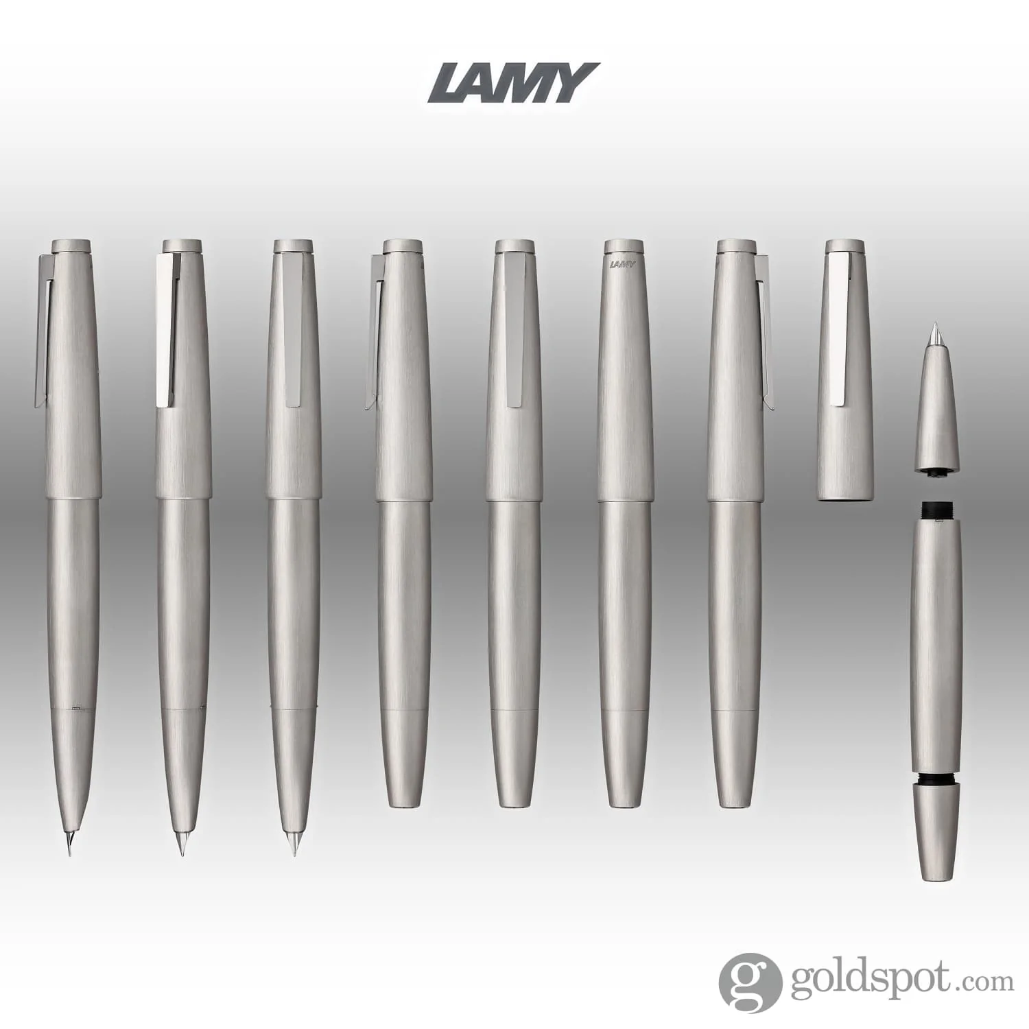 Lamy 2000 Fountain Pen in Stainless Steel - 14K Gold