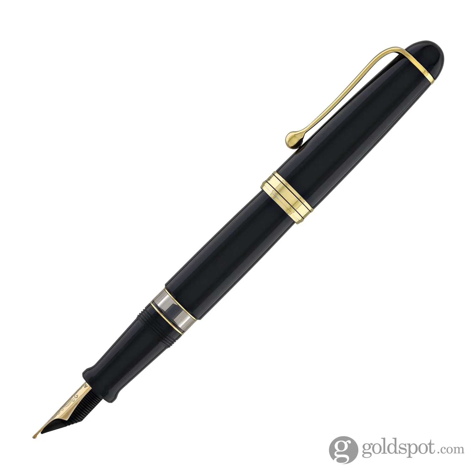 Aurora 88 Large Fountain Pen in Black with Gold Trim - 14K Gold