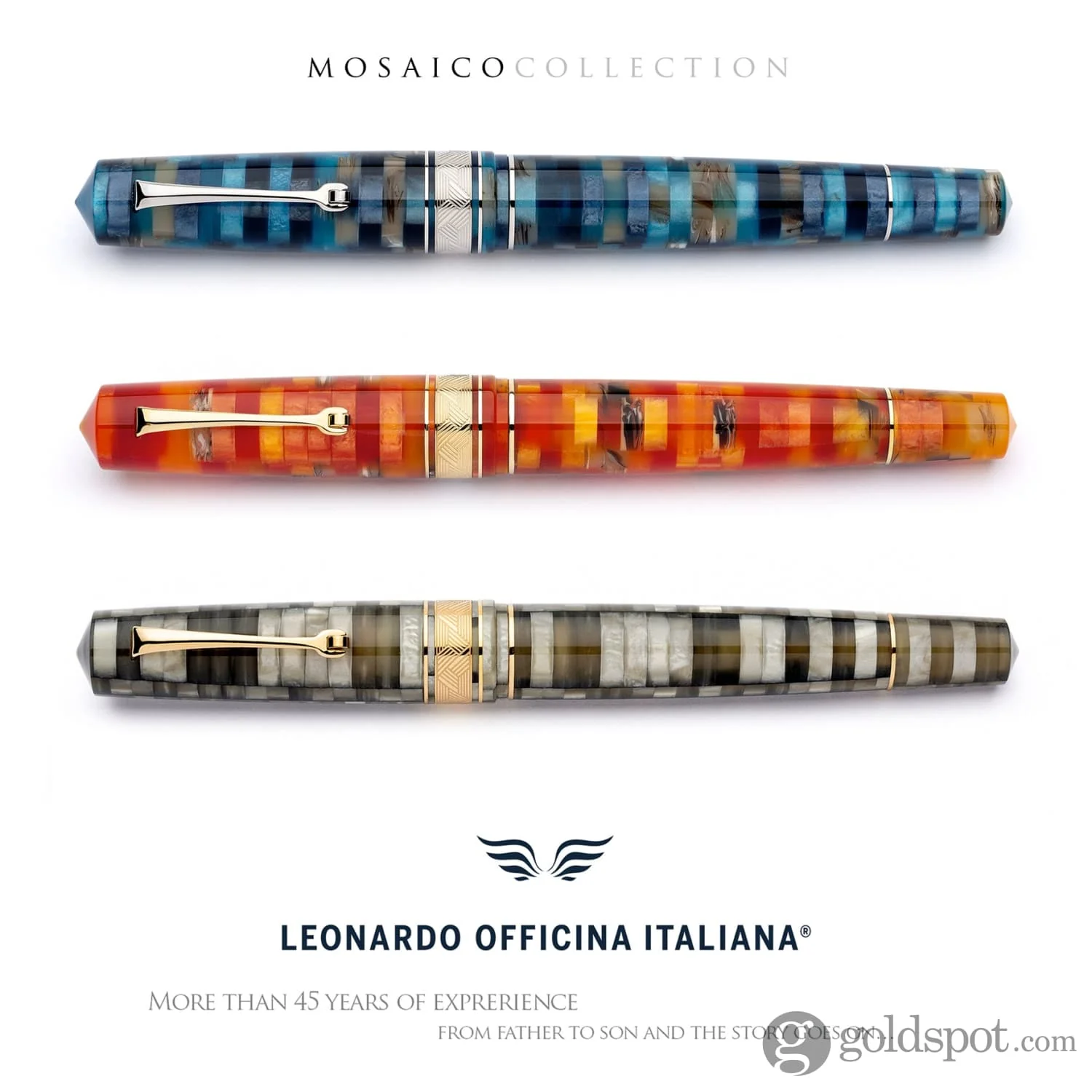 4045-leonardo-mosaico-fountain-pen-in-chiaroscuro-14kt-gold-nib-11.webp Leonardo Mosaico Fountain Pen in Chiaroscuro - 14kt Gold Nib