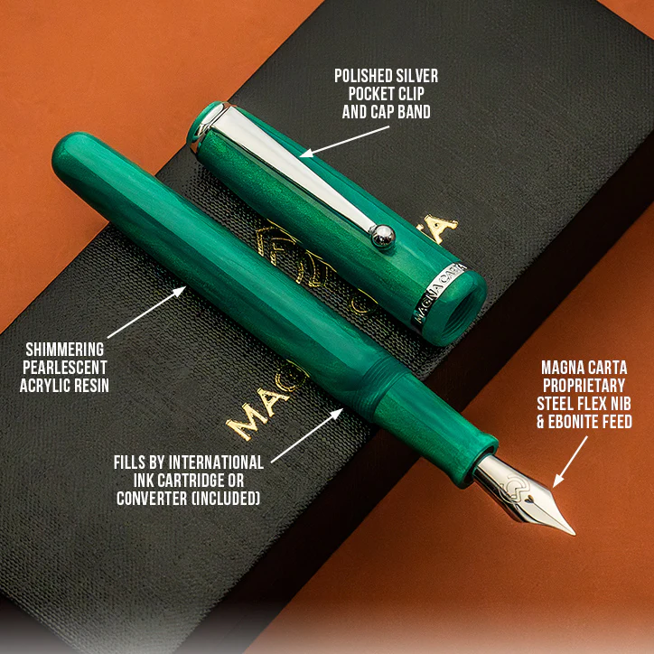405-magna-carta-mag-650-fountain-pen-in-liberty-pearl-steel-flex-nib-11.webp Magna Carta MAG 650 Fountain Pen in Liberty Pearl - Steel Flex Nib