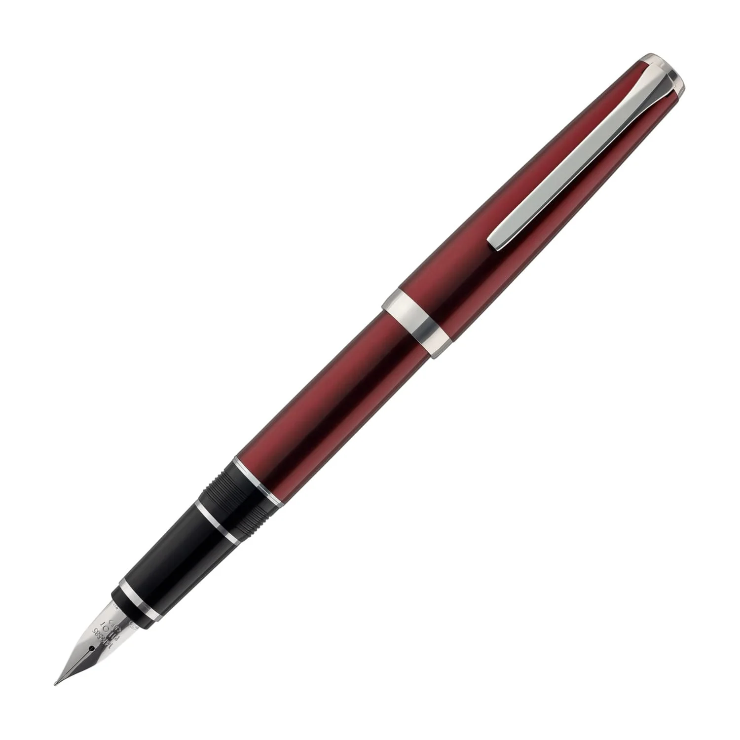 4062-pilot-metal-falcon-fountain-pen-in-burgundy-soft-flexible-1.webp Pilot Metal Falcon Fountain Pen in Burgundy - Soft Flexible