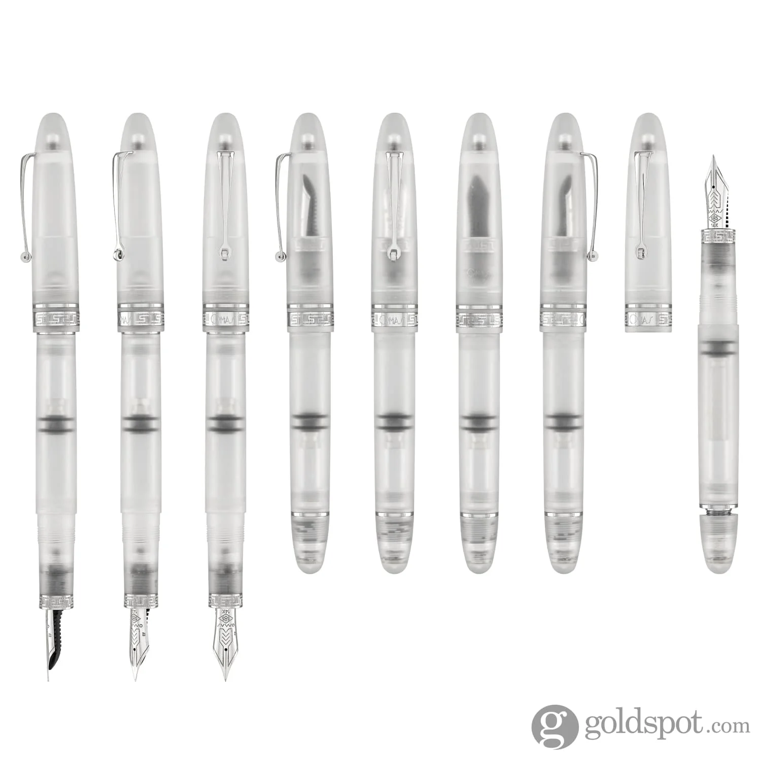 4141-omas-ogiva-fountain-pen-in-frosted-demonstrator-10.webp Omas Ogiva Fountain Pen in Frosted Demonstrator