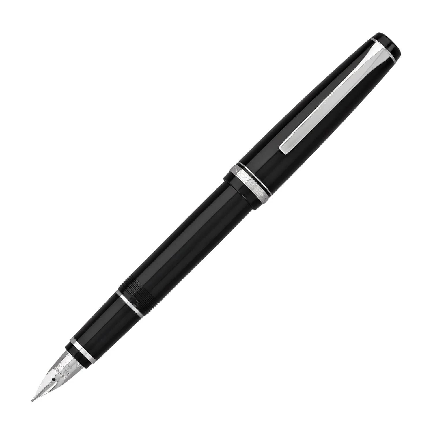4171-pilot-falcon-fountain-pen-in-black-rhodium-soft-flexible-1.webp Pilot Falcon Fountain Pen in Black & Rhodium - Soft Flexible