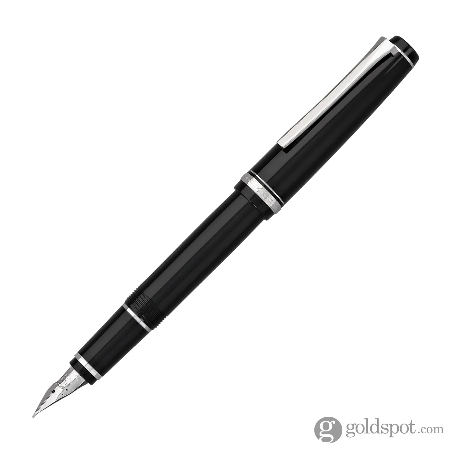 4171-pilot-falcon-fountain-pen-in-black-rhodium-soft-flexible-2.webp Pilot Falcon Fountain Pen in Black & Rhodium - Soft Flexible