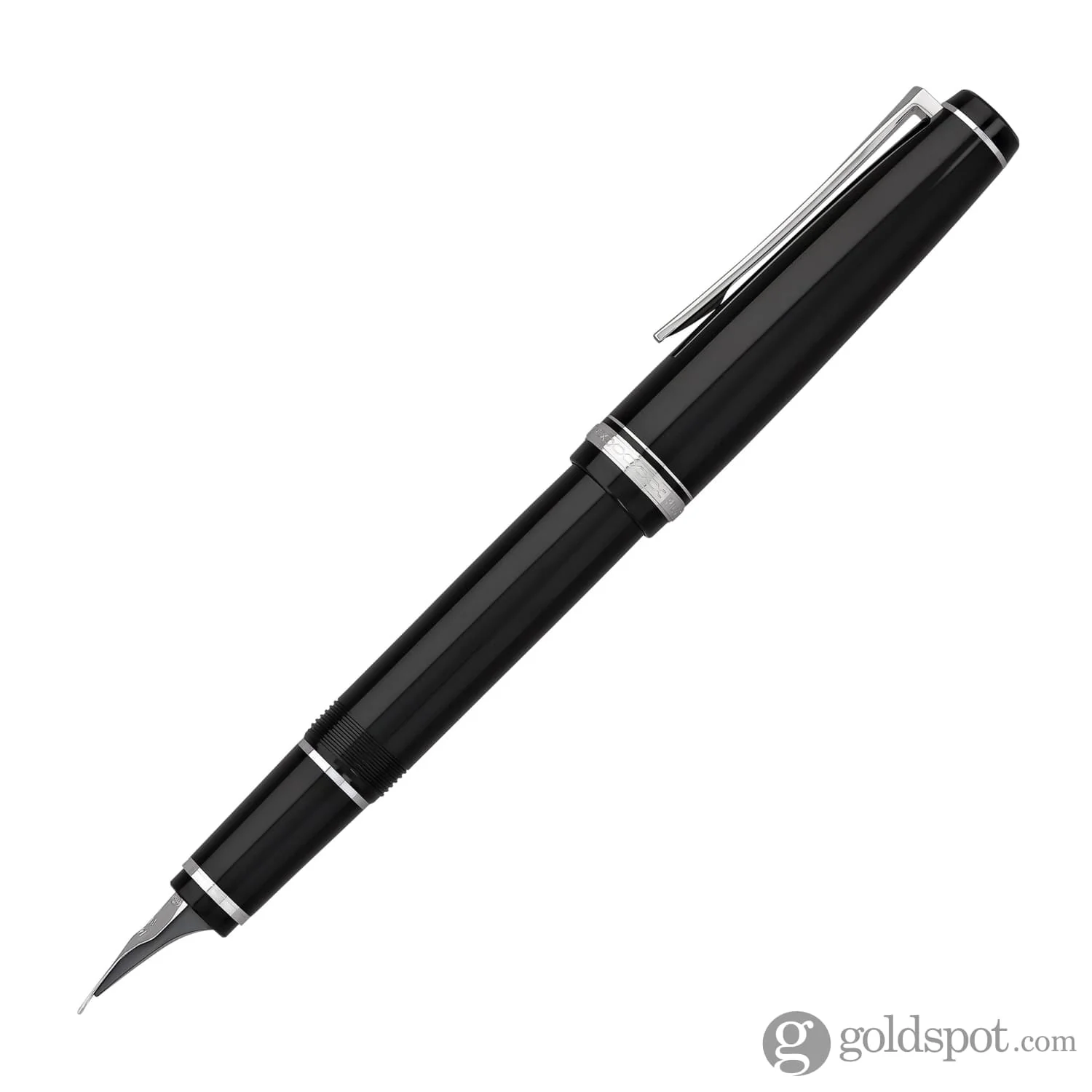 4171-pilot-falcon-fountain-pen-in-black-rhodium-soft-flexible-3.webp Pilot Falcon Fountain Pen in Black & Rhodium - Soft Flexible