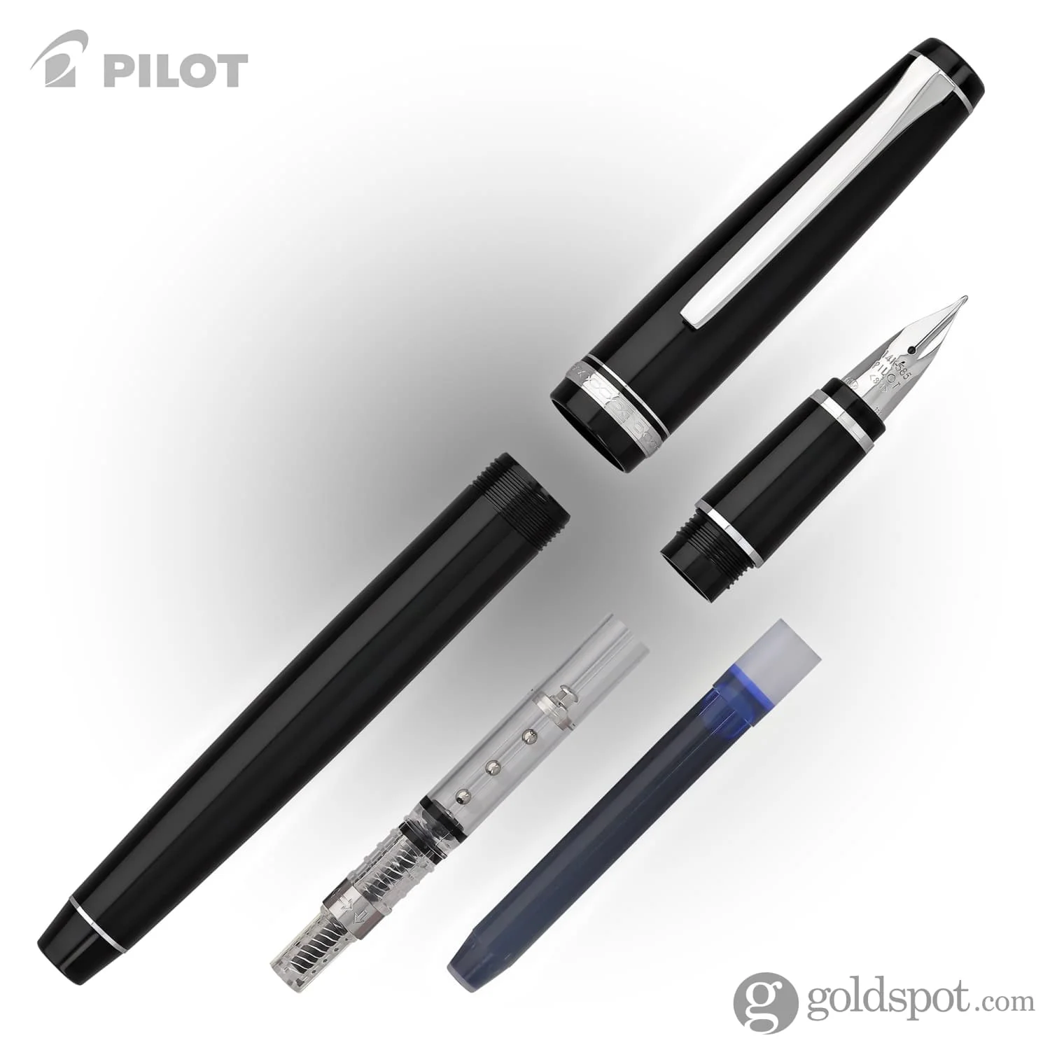 4171-pilot-falcon-fountain-pen-in-black-rhodium-soft-flexible-7.webp Pilot Falcon Fountain Pen in Black & Rhodium - Soft Flexible