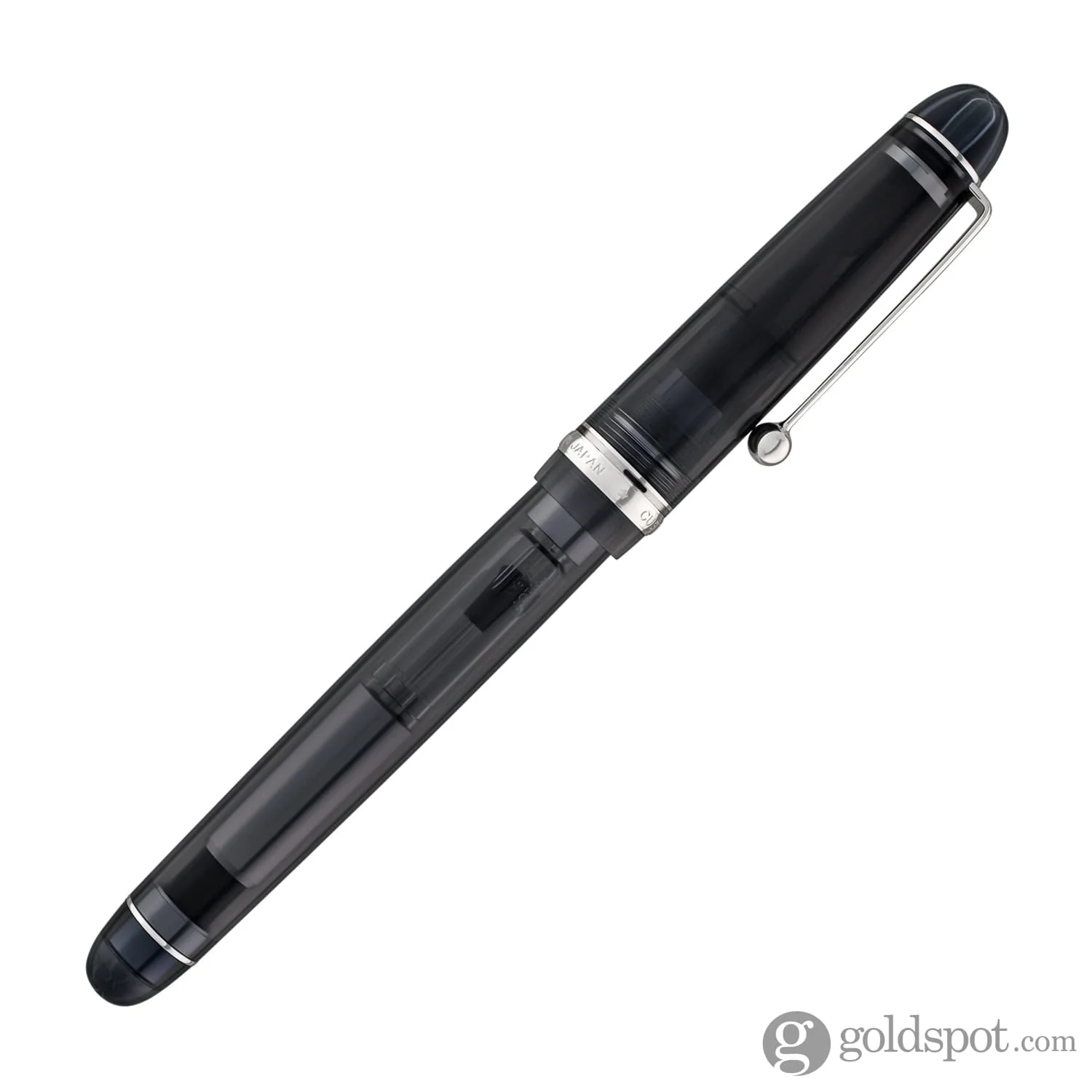 Pilot Custom 74 Fountain Pen in Smokey Black with Silver Trim - 14K Gold