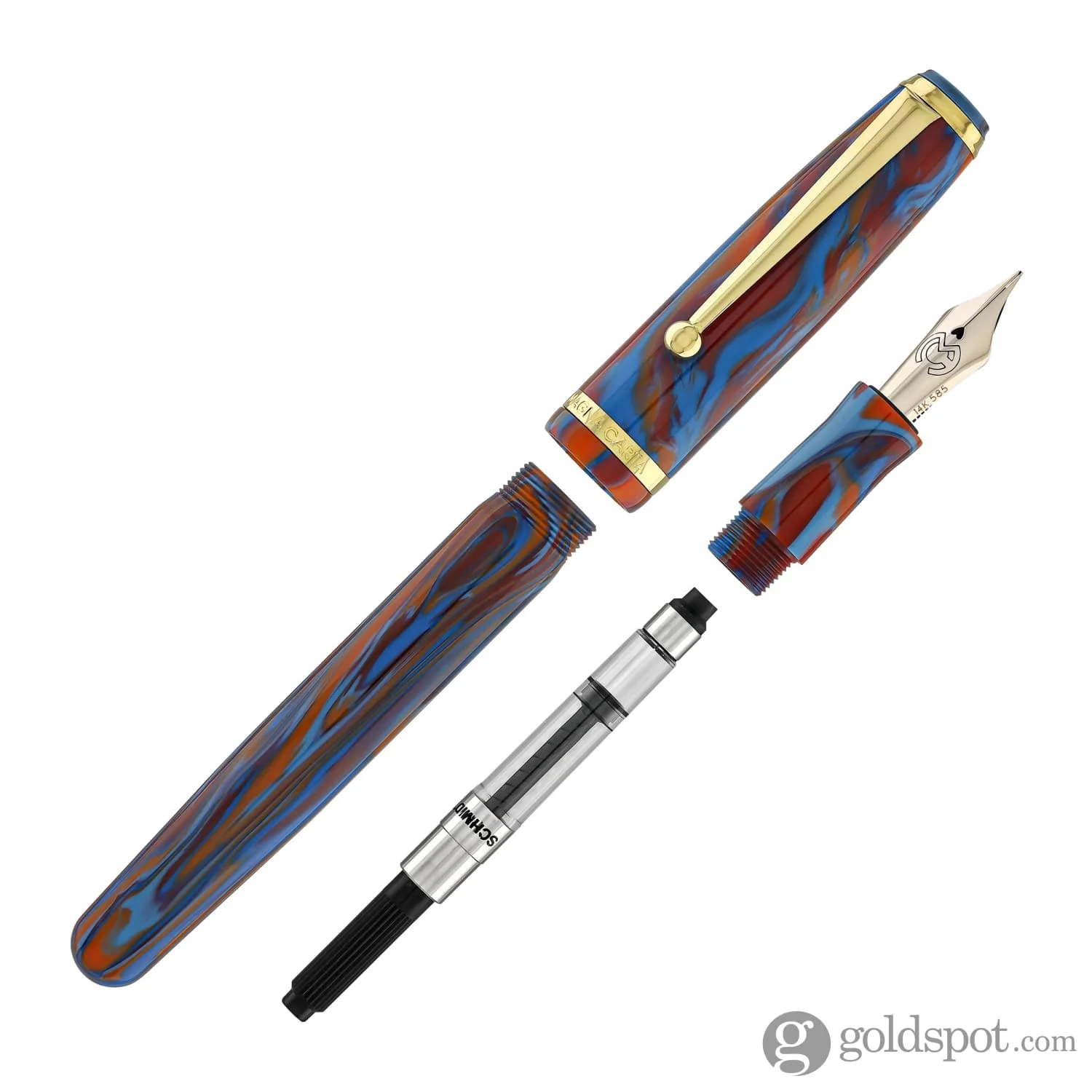 Magna Carta MAG 650 Fountain Pen in Golden Gate - 14kt Gold Flex Nib