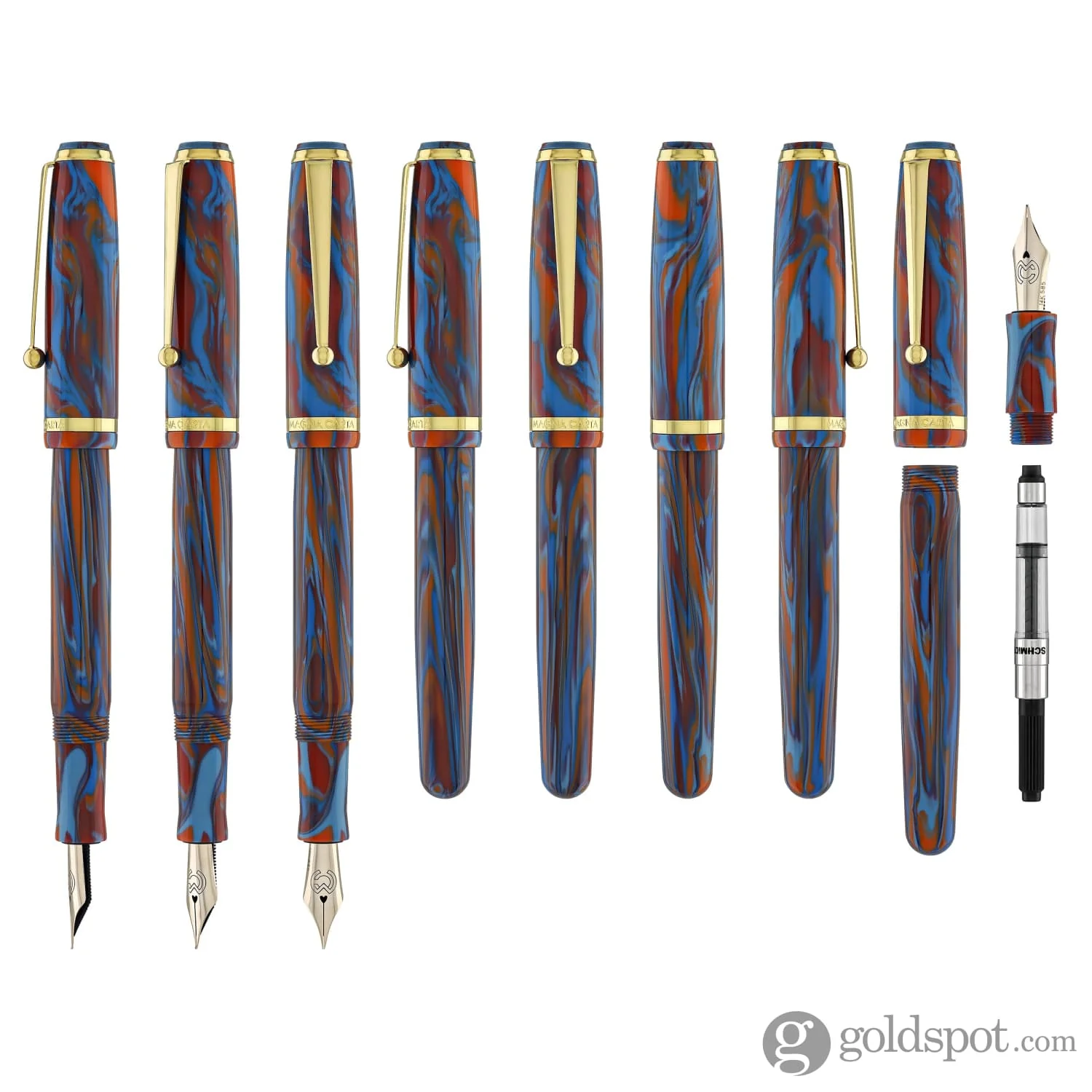 Magna Carta MAG 650 Fountain Pen in Golden Gate - 14kt Gold Flex Nib