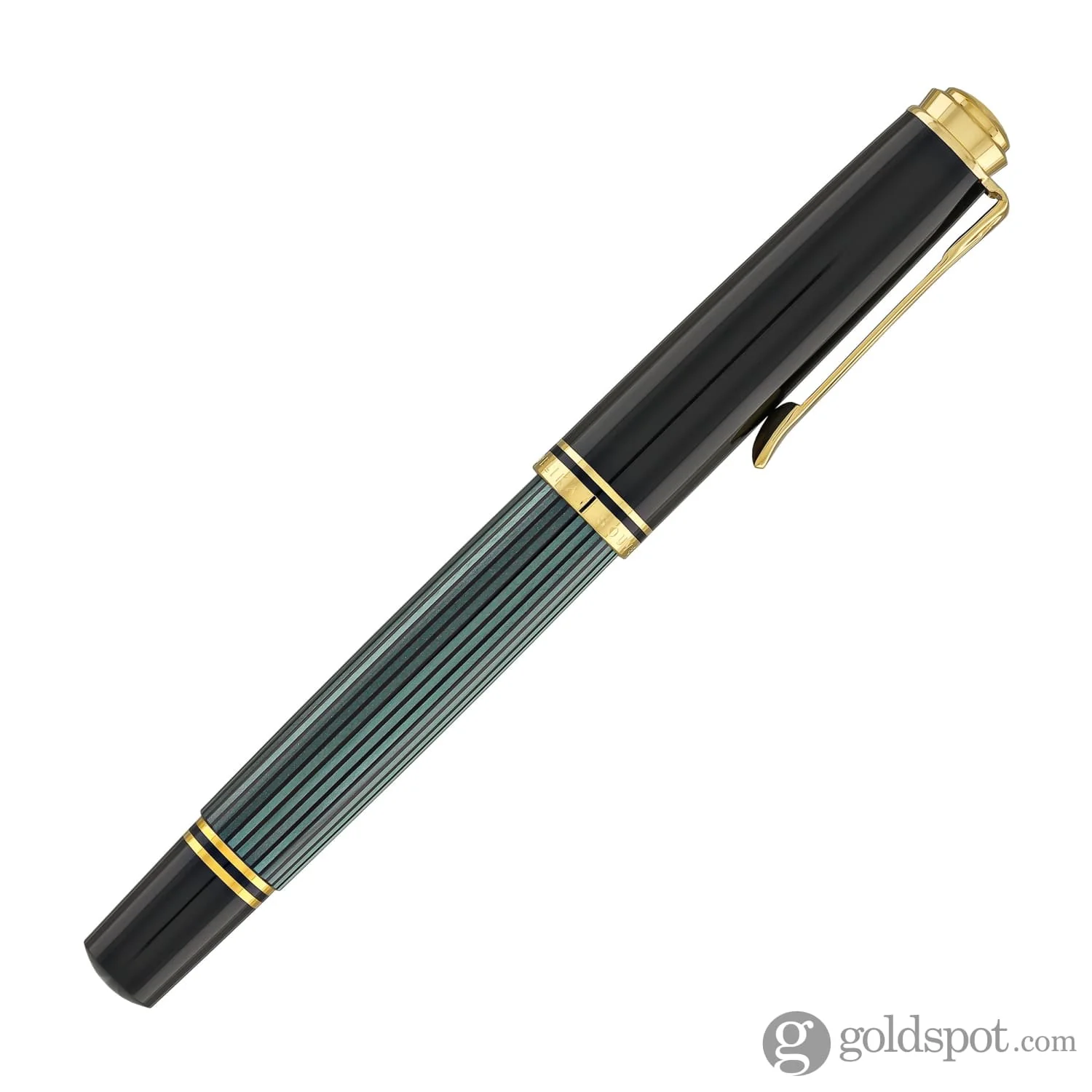 4220-pelikan-souveran-m600-fountain-pen-in-black-green-with-gold-trim-14k-gold-6.webp Pelikan Souveran M600 Fountain Pen in Black & Green with Gold Trim - 14K Gold